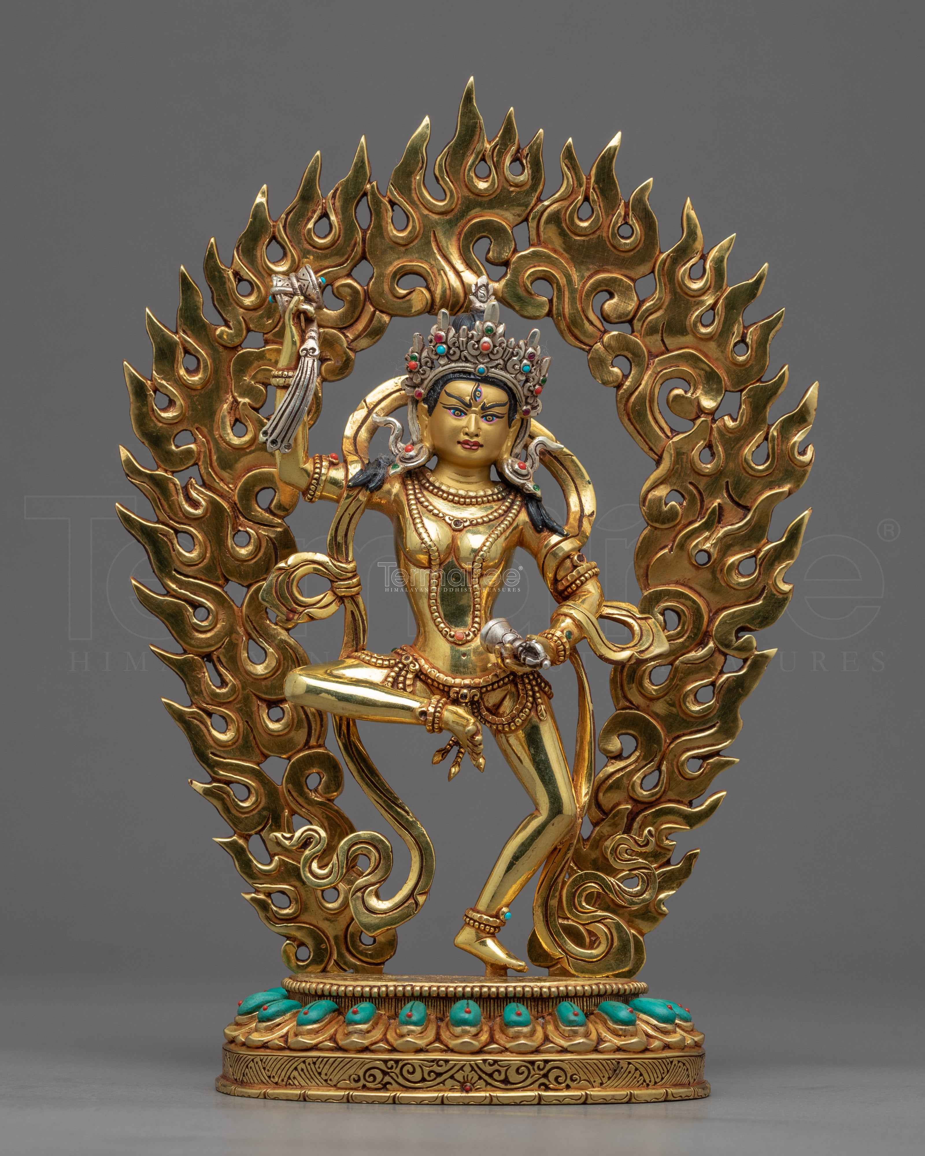 Machig Labdron Chod Practice Statue | Traditional Tibetan Dakini Sculpture - Termatree