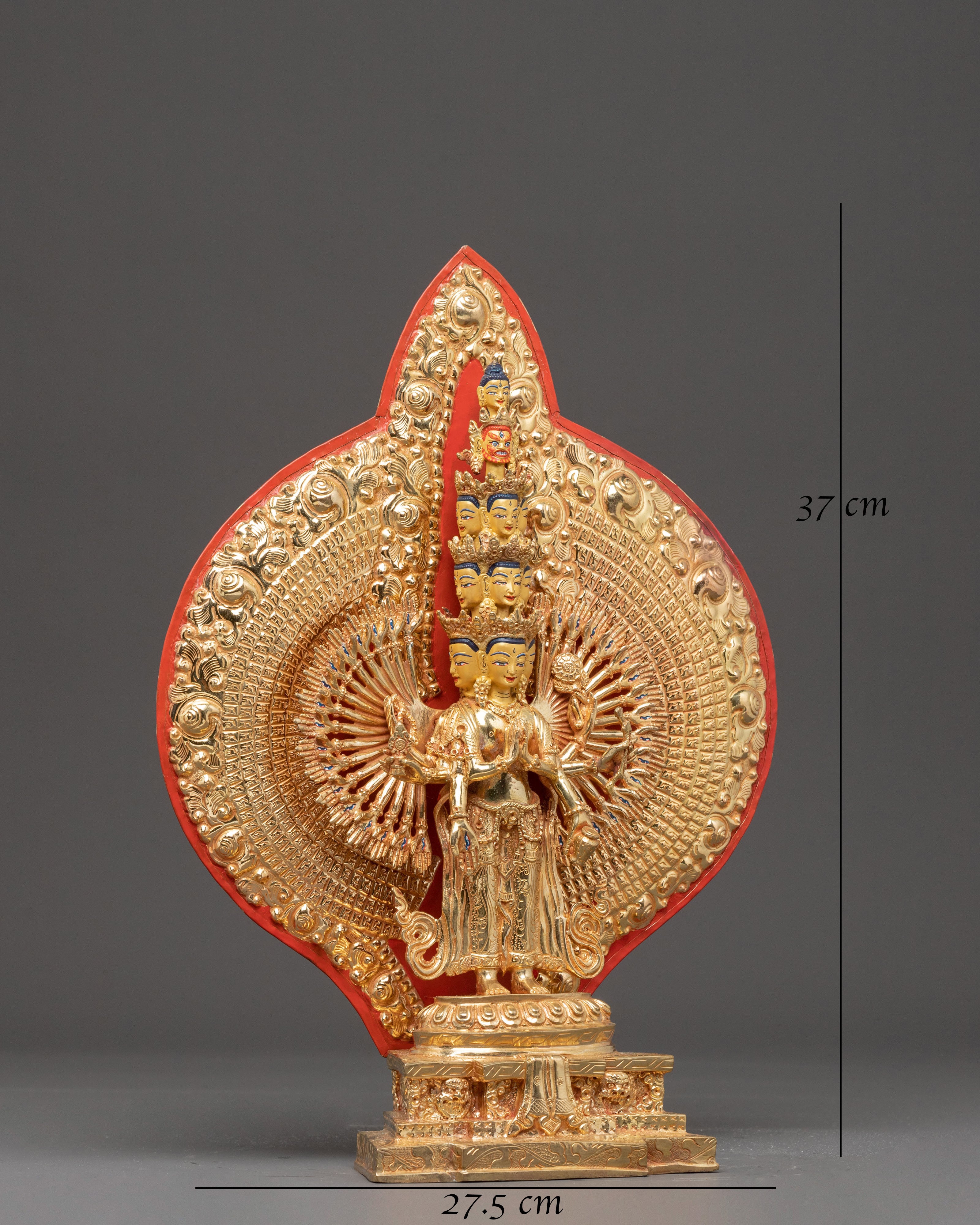 Handmade 1000 Armed Chenrezig Statue for Decor