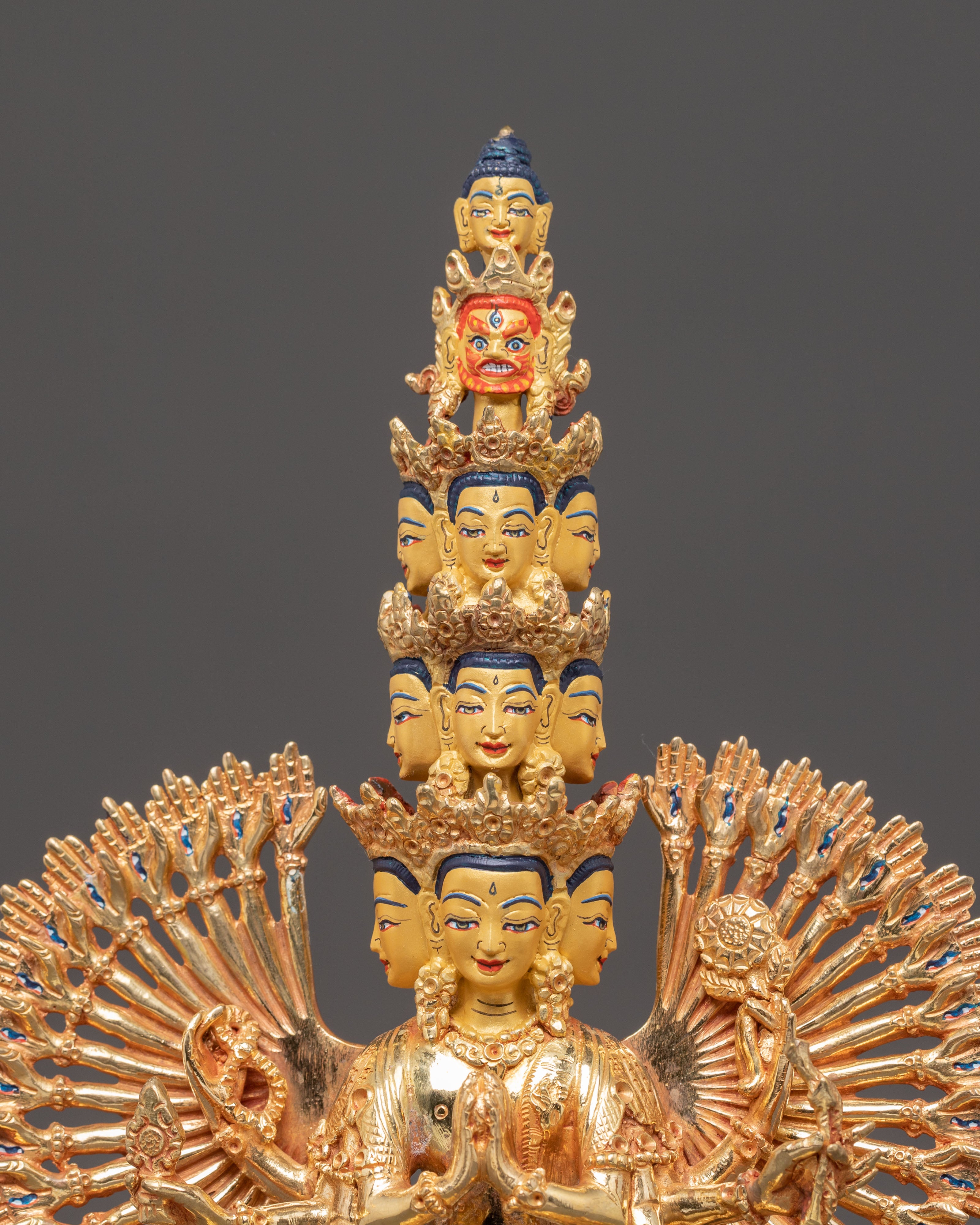 Handmade 1000 Armed Chenrezig Statue for Decor