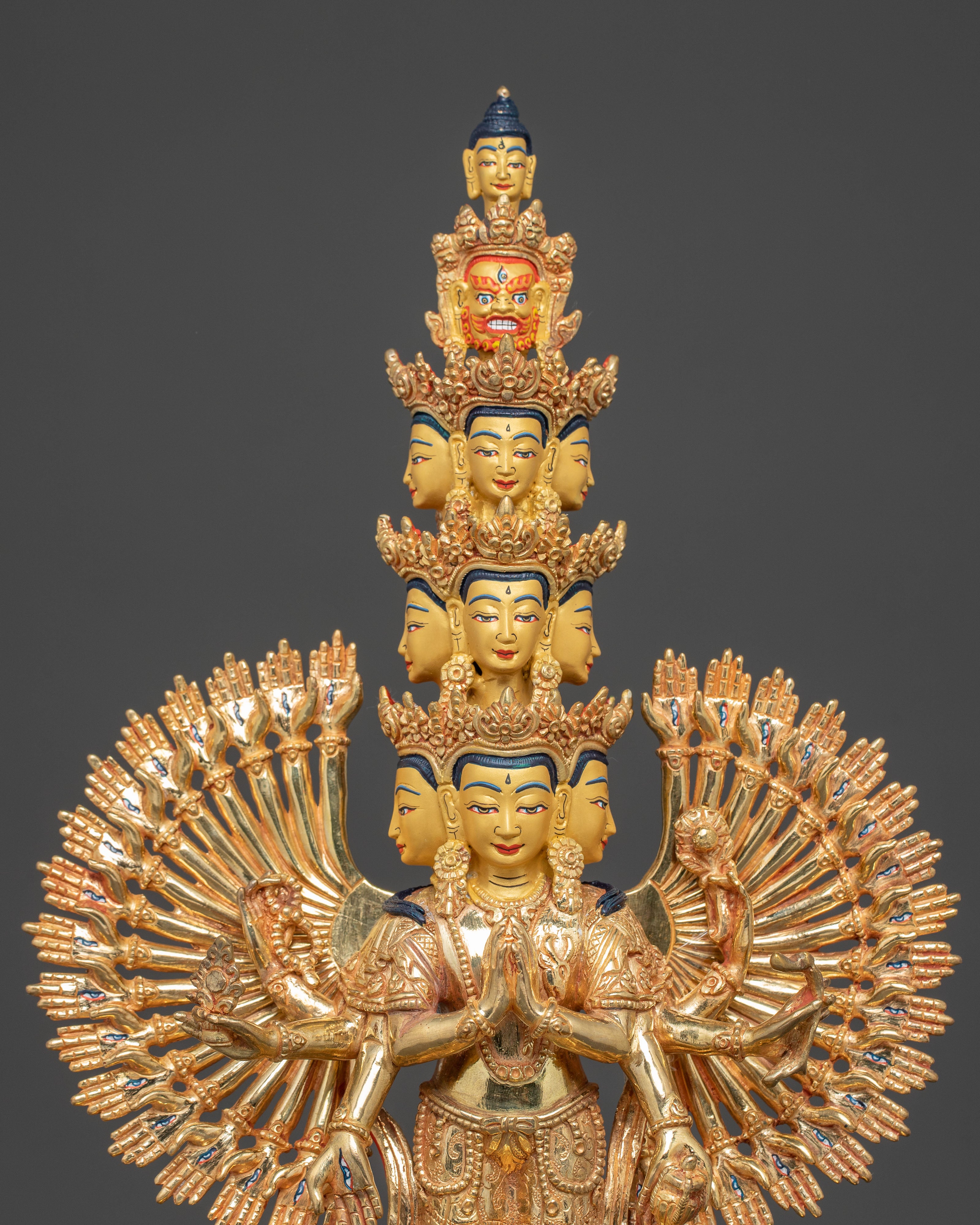 24k Gold Glided 1000-Armed Chenrezig Statue