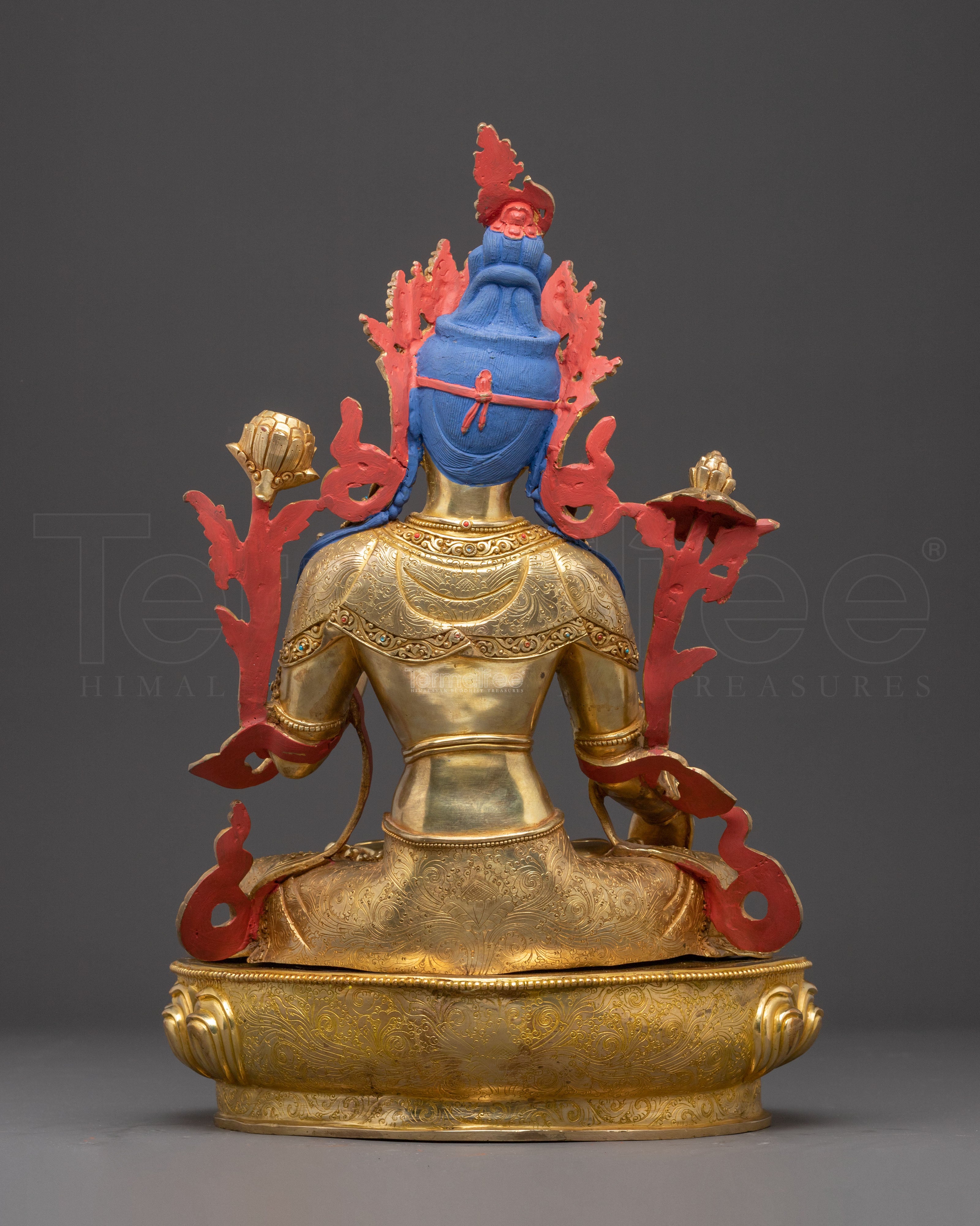 Handcrafted Statue of Seven-Eyed Goddess White Tara | Peaceful Feminine Deity
