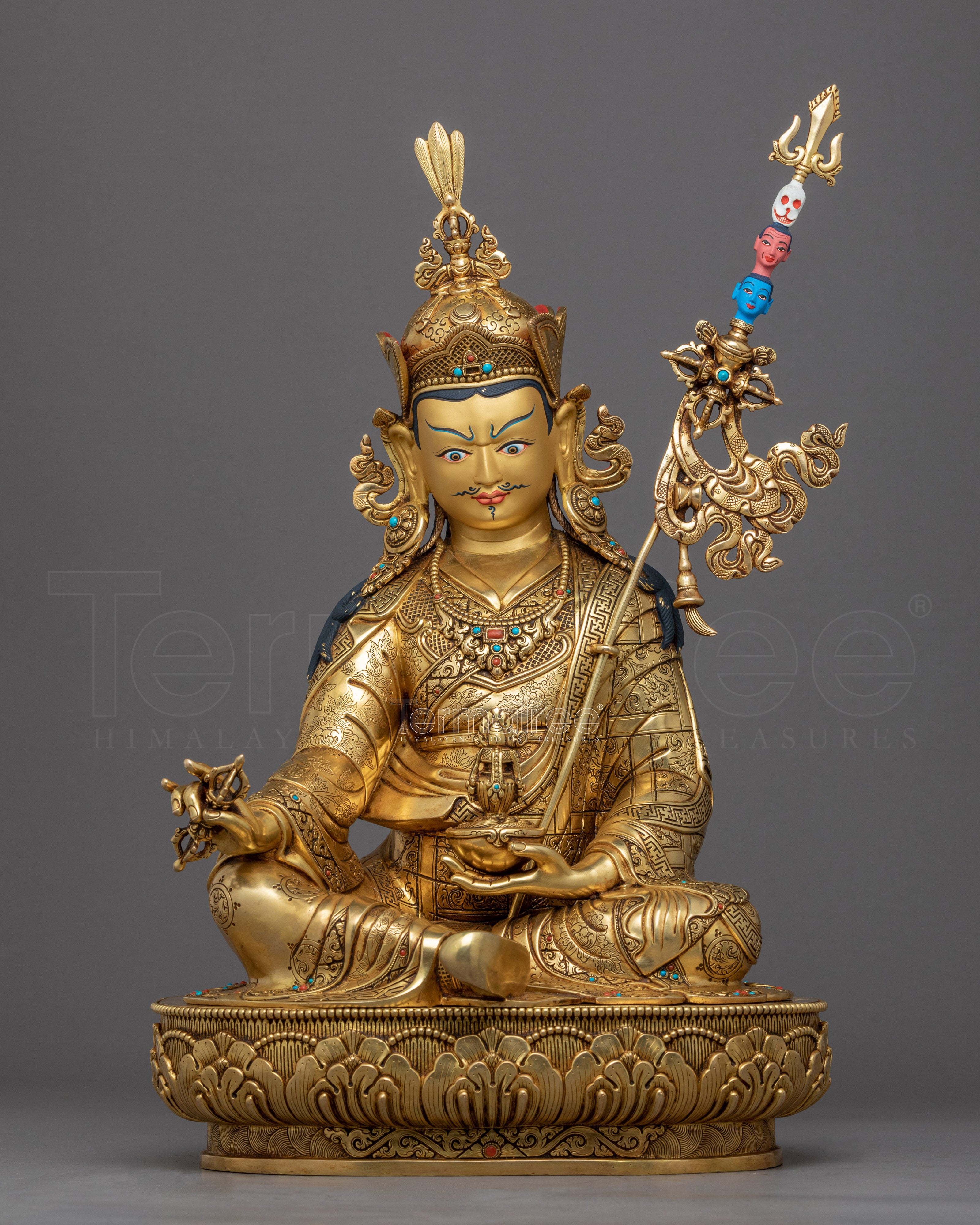 A Practice Of Padmasambhava Sculpture | Himalayan Art Of Lotus Born Master - Termatree