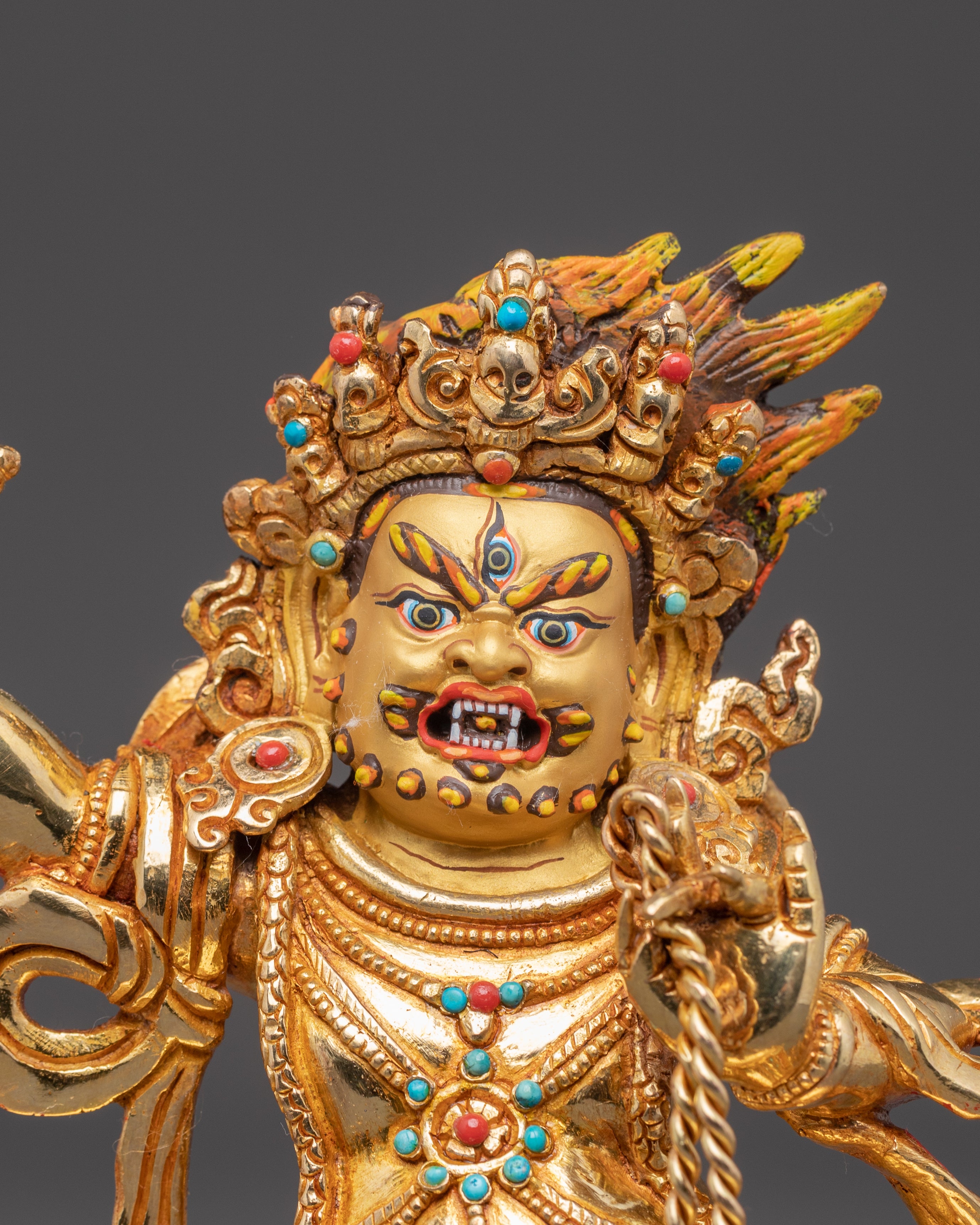 Tibetan Protector Deity Vajrapani Copper Figurine | Guardian of Dharma
