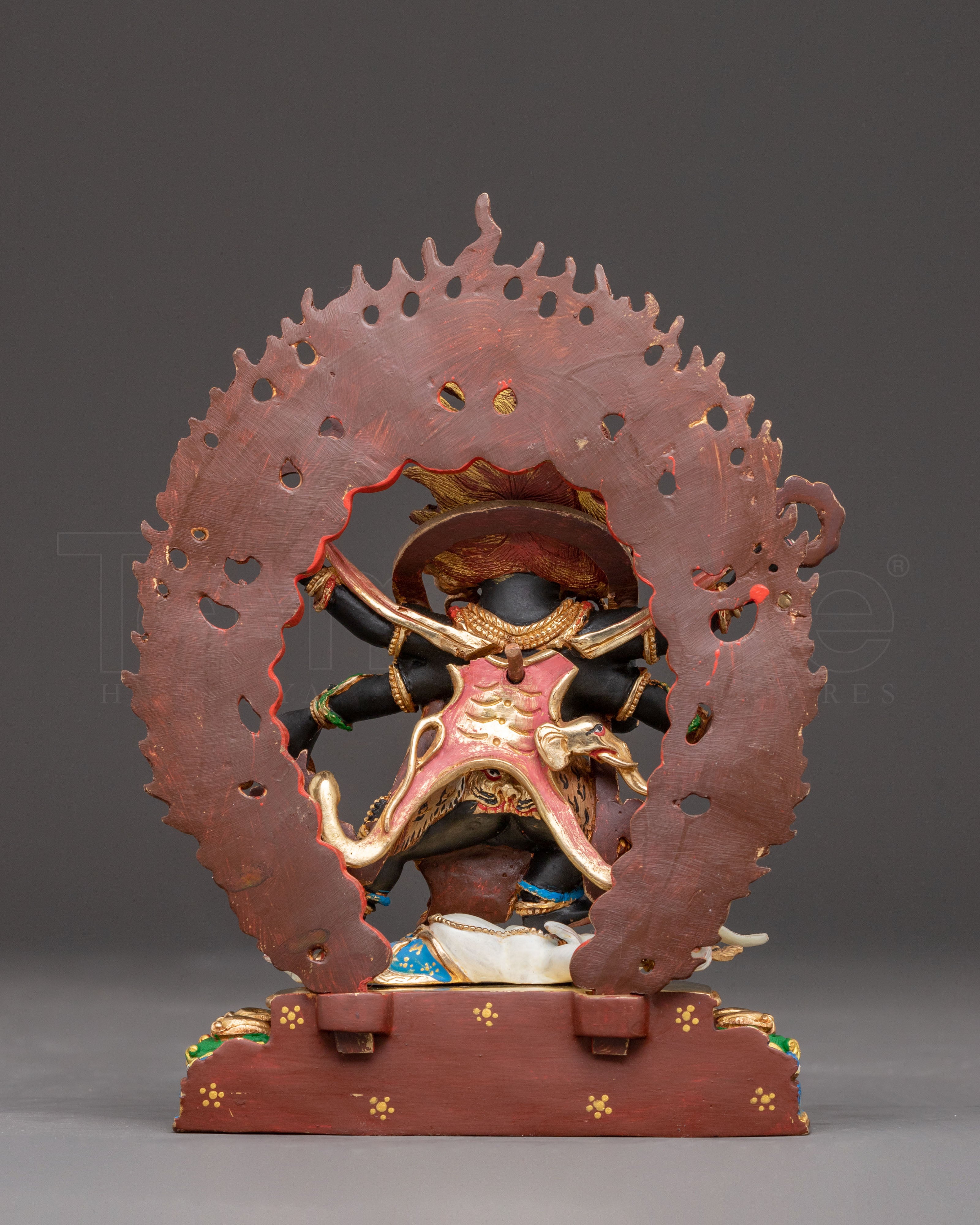 Copper Sculpture of Six-Armed Mahakala | Protector Deity of Buddhism