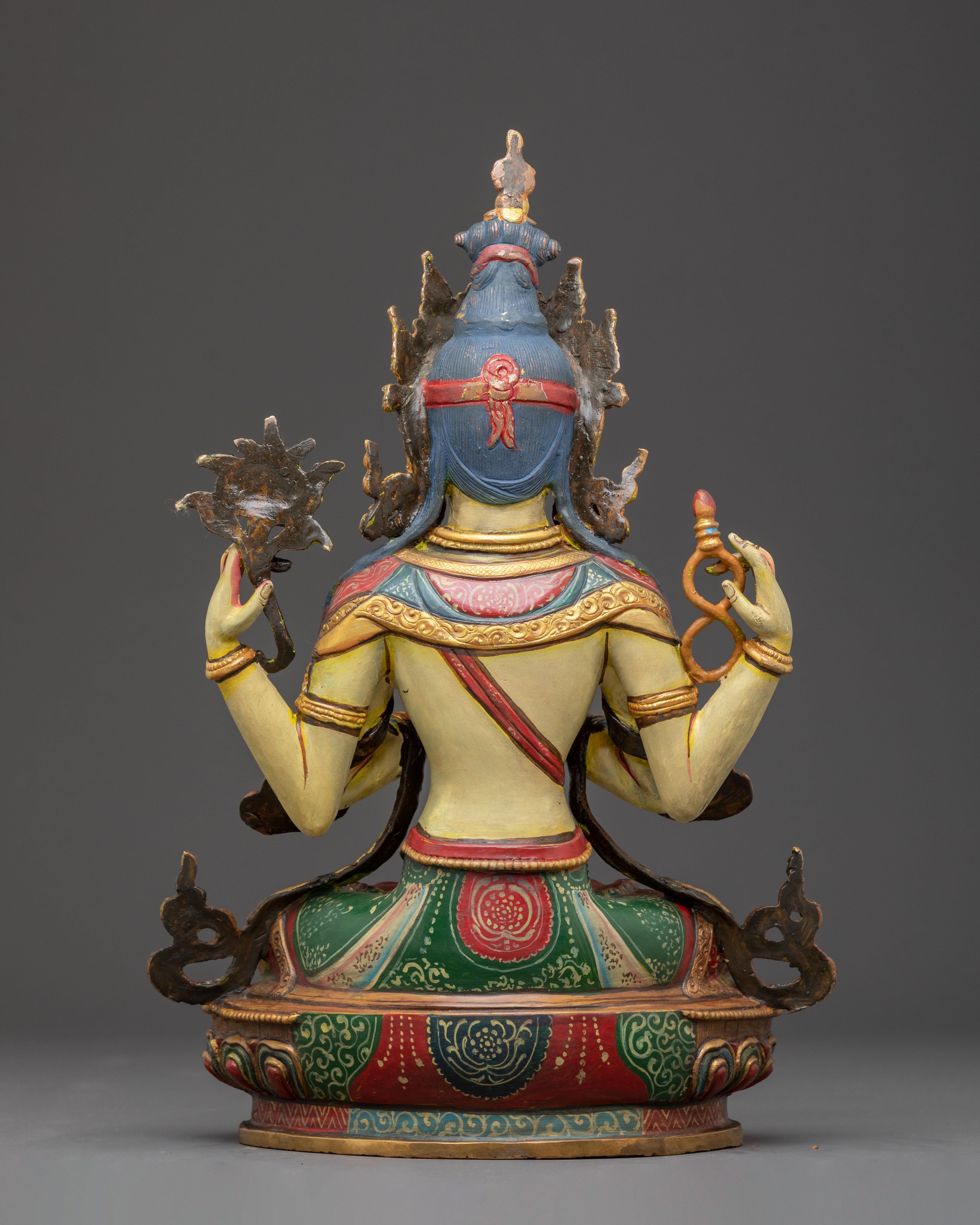 Handmade Himalayan Chenrezig Art Bodhisattva of Wisdom