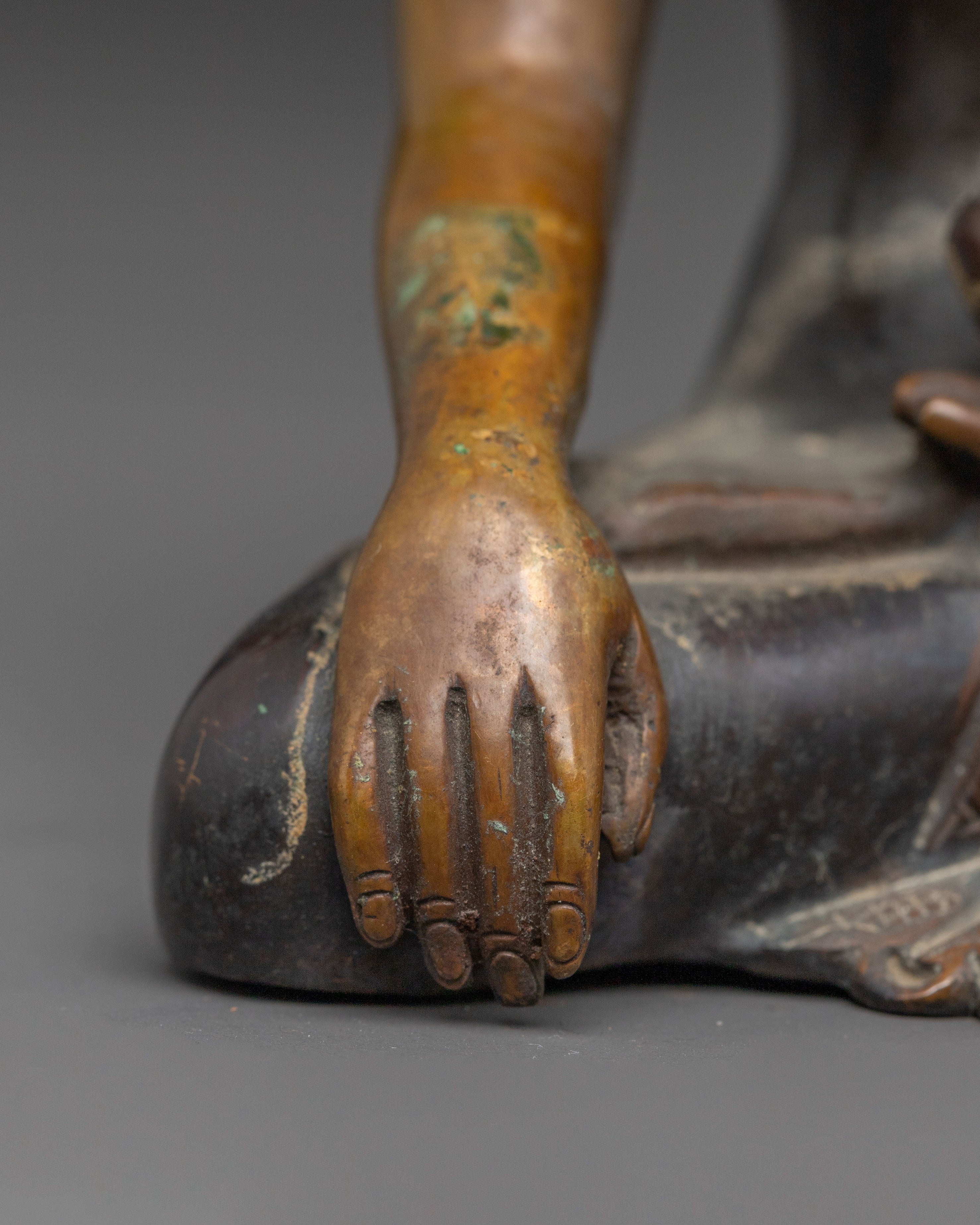 Handcrafted Shakyamuni Buddha Oxidized Copper Statue | Gautama Buddha Artwork