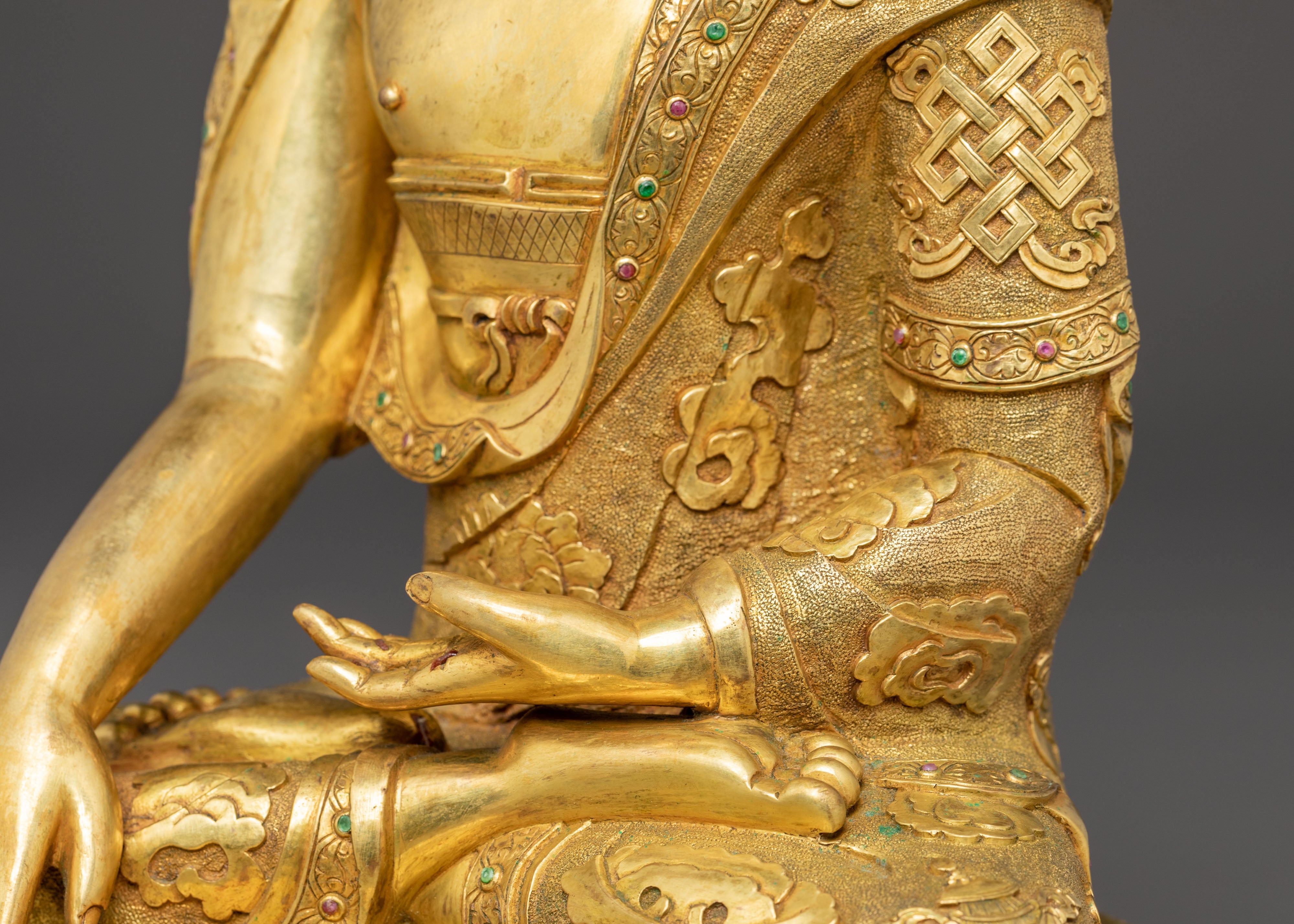 Handcrafted Gautama Buddha Golden Statue | The Statue of Knowledge