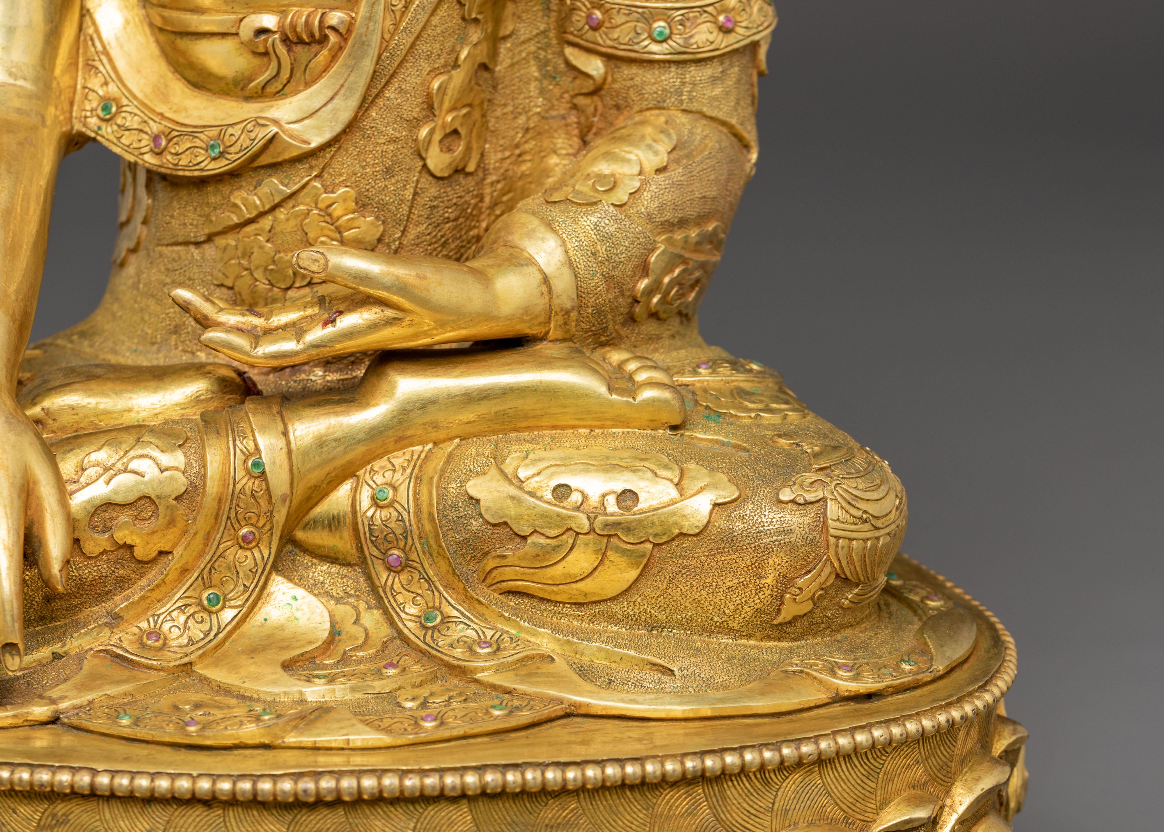 Handcrafted Gautama Buddha Golden Statue | The Statue of Knowledge