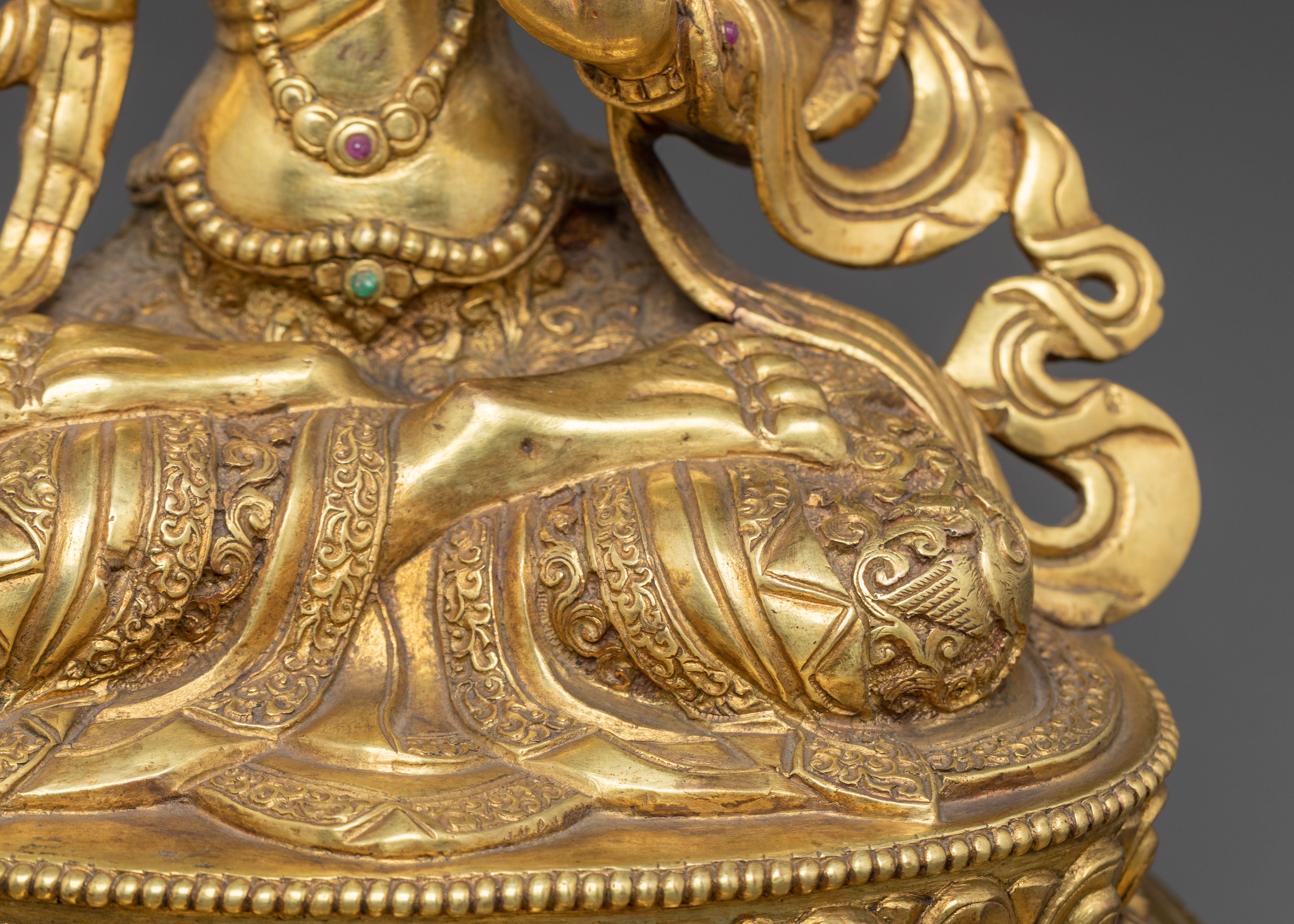 Manjushri Bodhisattva Copper Figurine | Himalayan Wisdom Deity