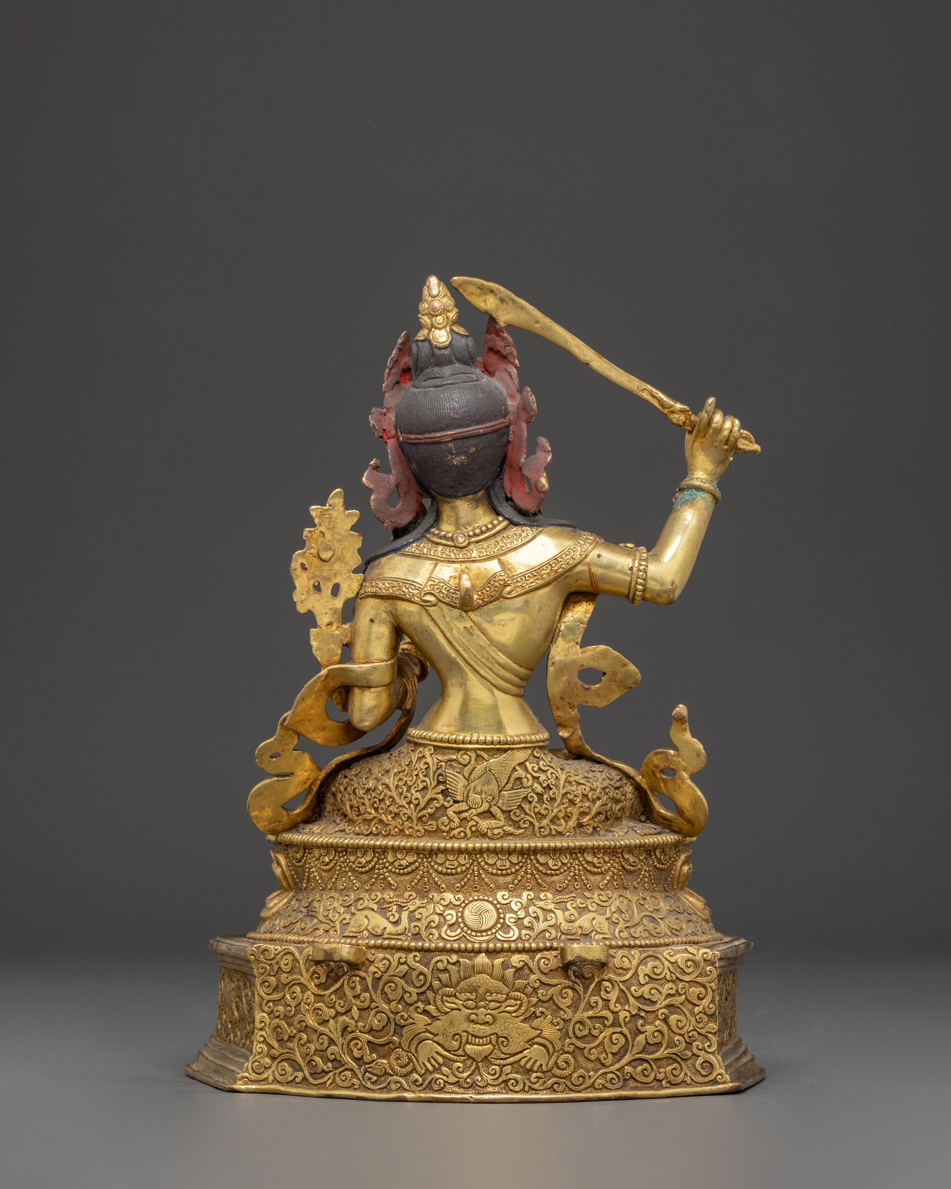Manjushri Bodhisattva Copper Figurine | Himalayan Wisdom Deity