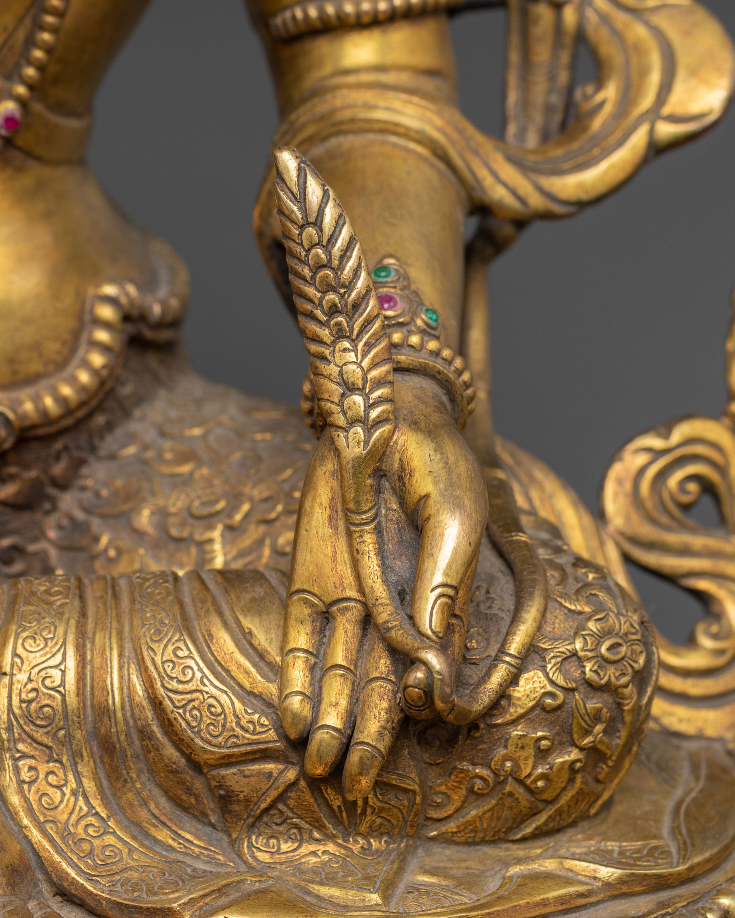 Golden Statue of Bodhisattva Ksitigarbha | Buddhist Protector