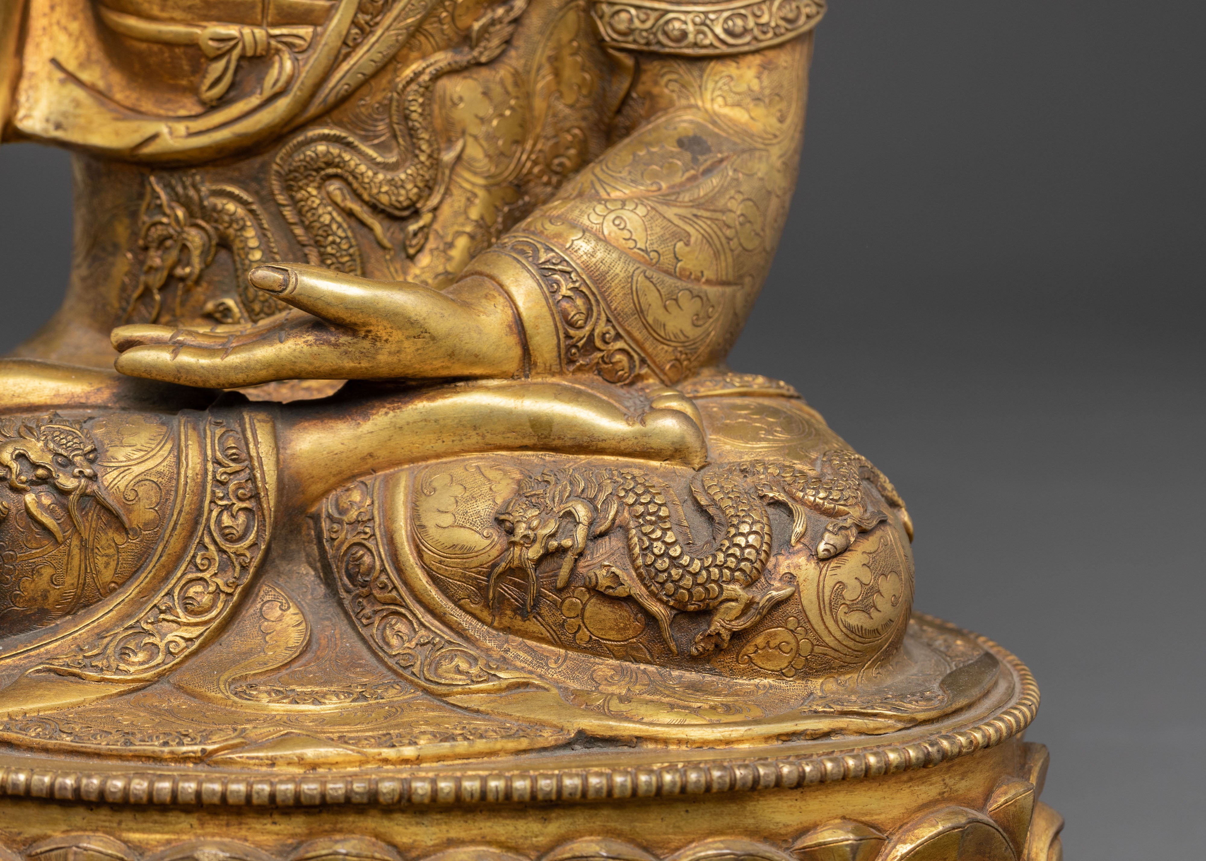Enlightened Buddha Gautama Golden Copper Statue | Founder of Buddhism