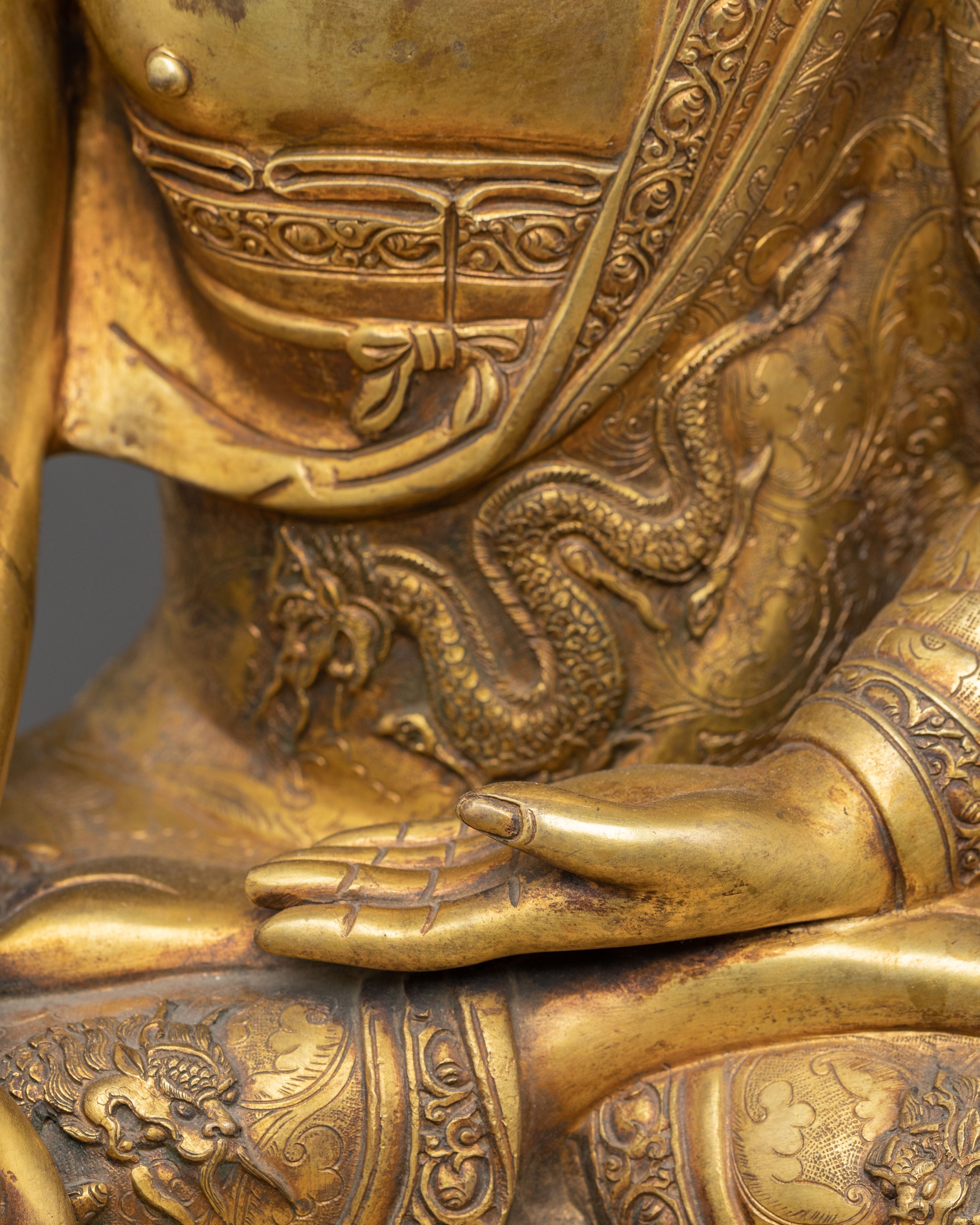 Enlightened Buddha Gautama Golden Copper Statue | Founder of Buddhism
