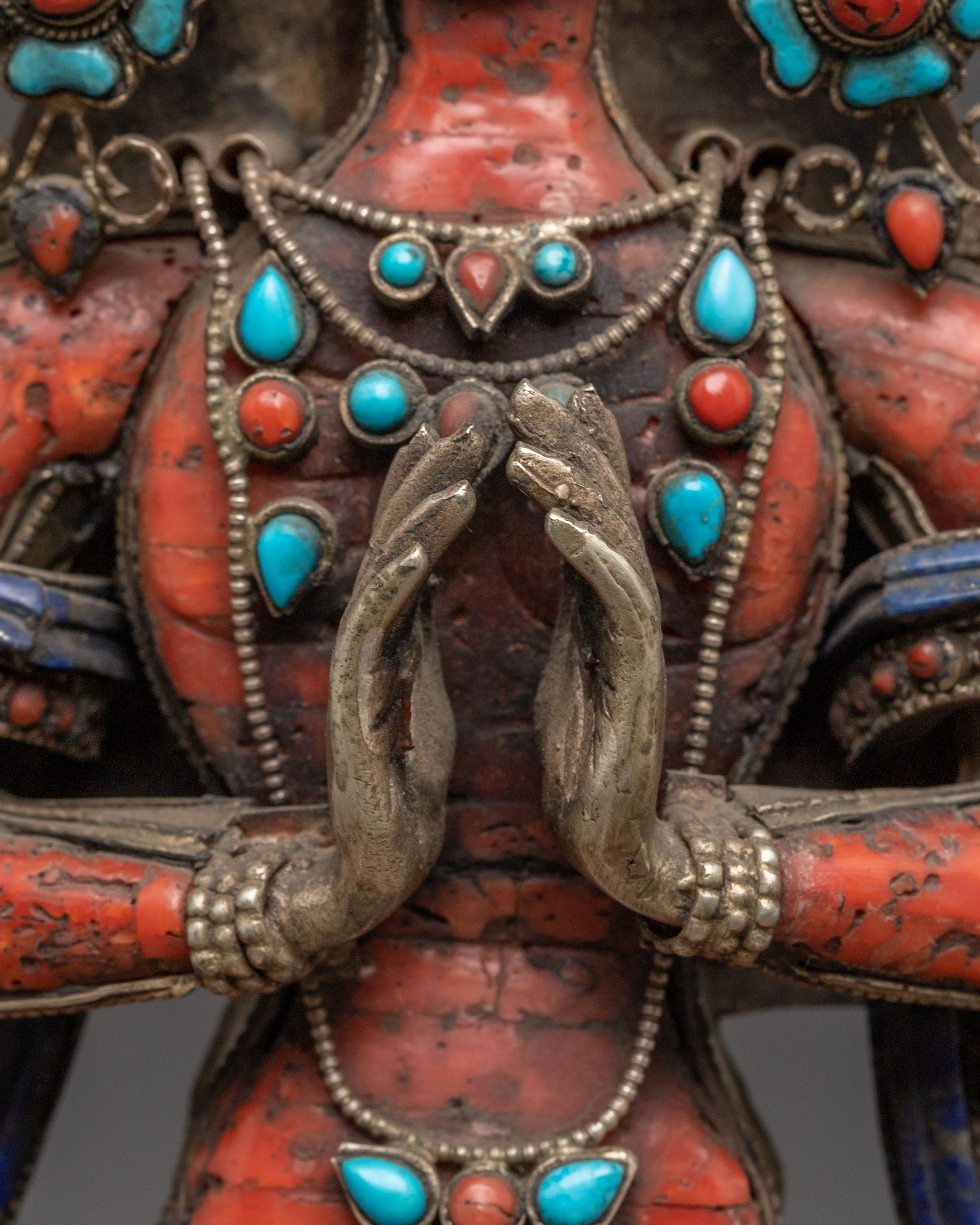 Handmade Chenrezig Golden Sculpture | Spiritual Decor Figurine