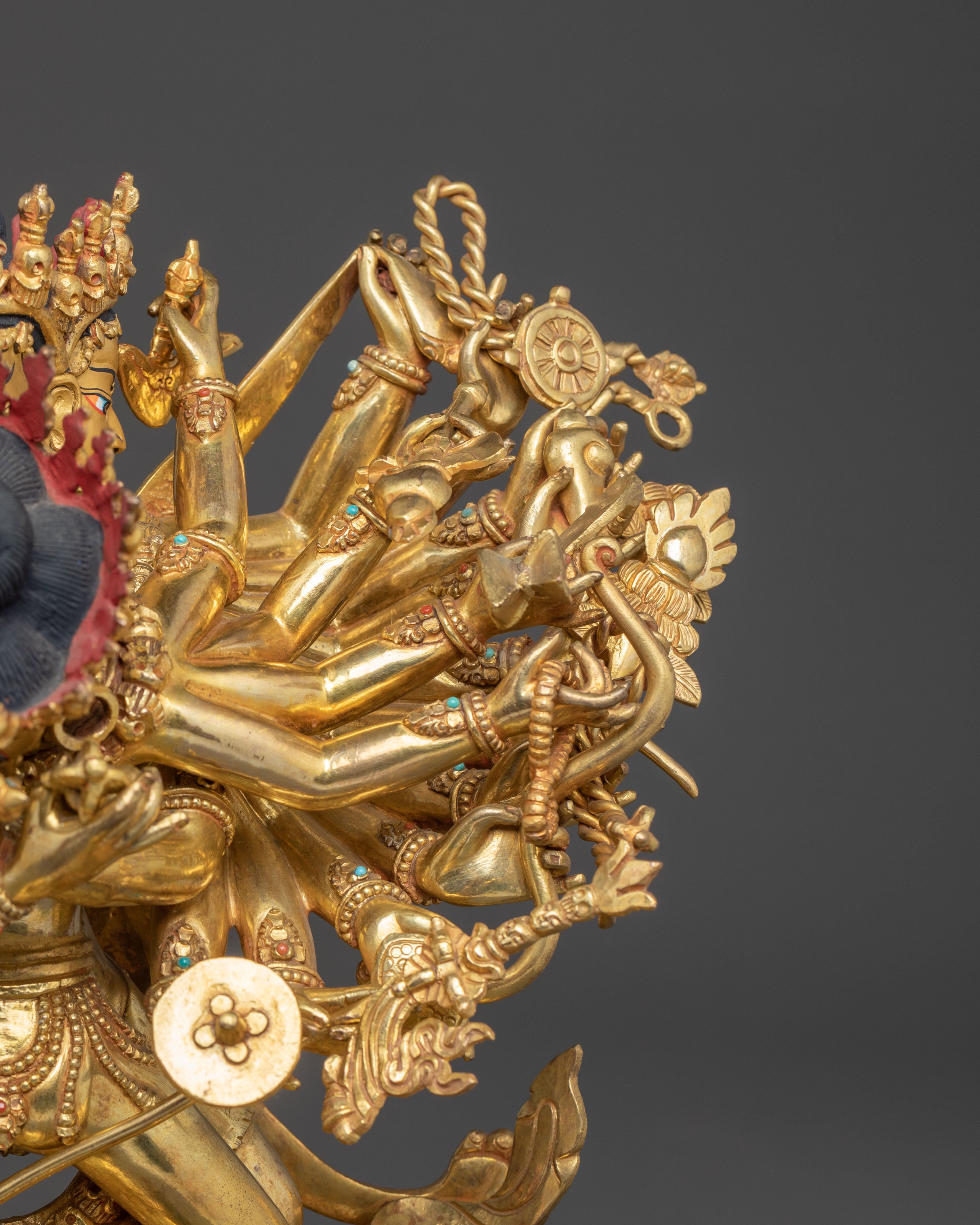 Handmade Kalachakra Statue of Wheel of Time | The Lord of the Kalachakra Tantra