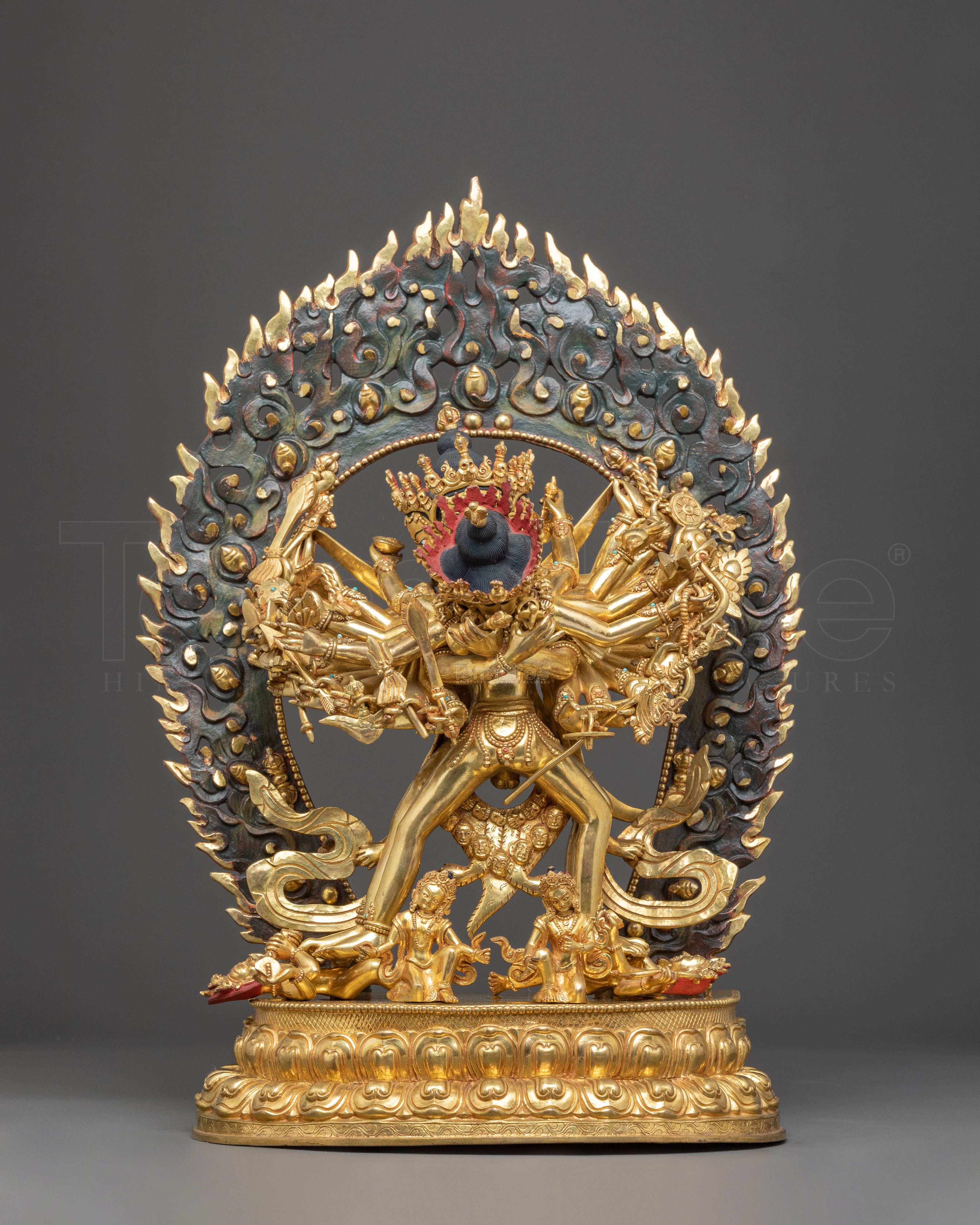 Handmade Kalachakra Statue of Wheel of Time | The Lord of the Kalachakra Tantra