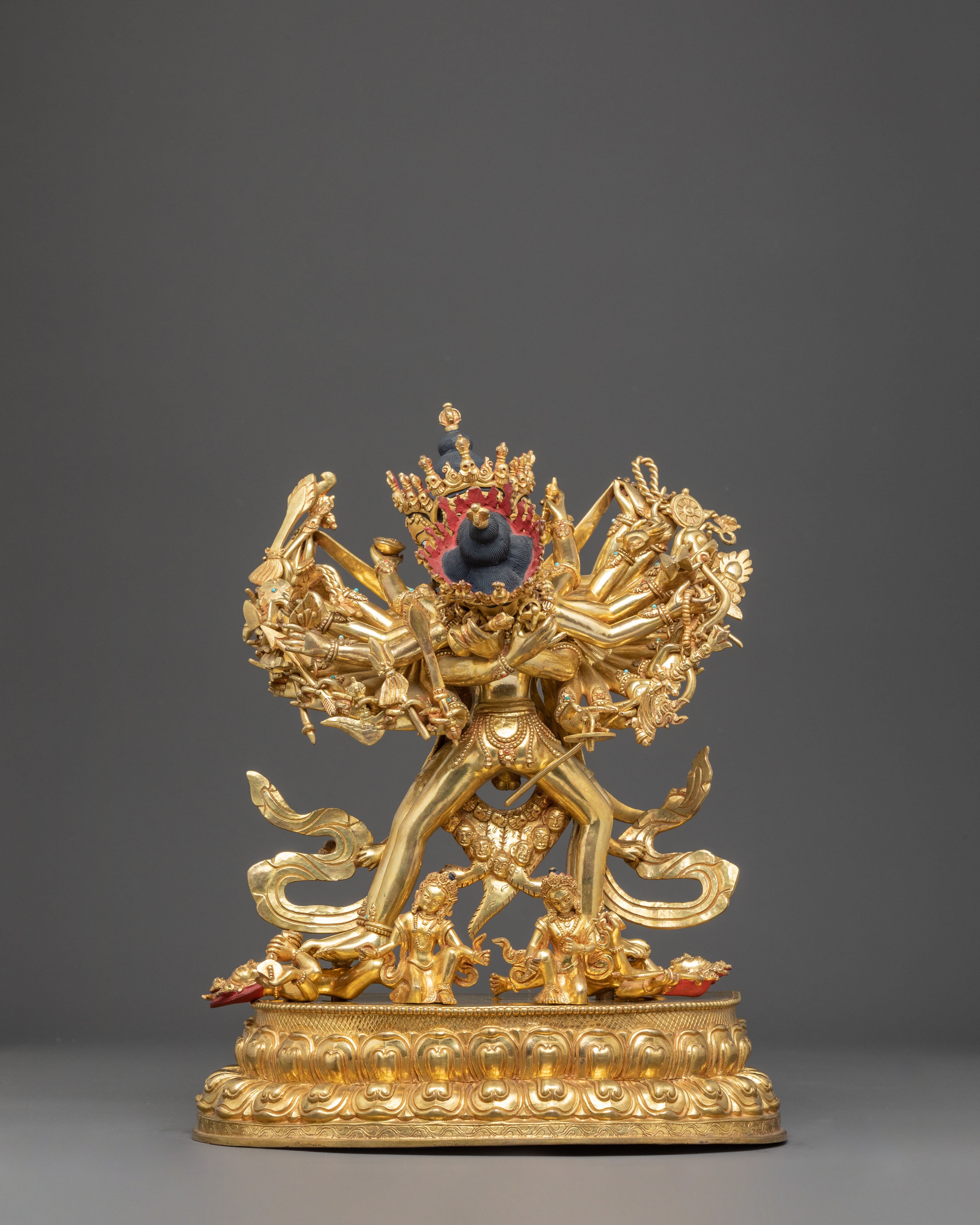 Handmade Kalachakra Statue of Wheel of Time | The Lord of the Kalachakra Tantra