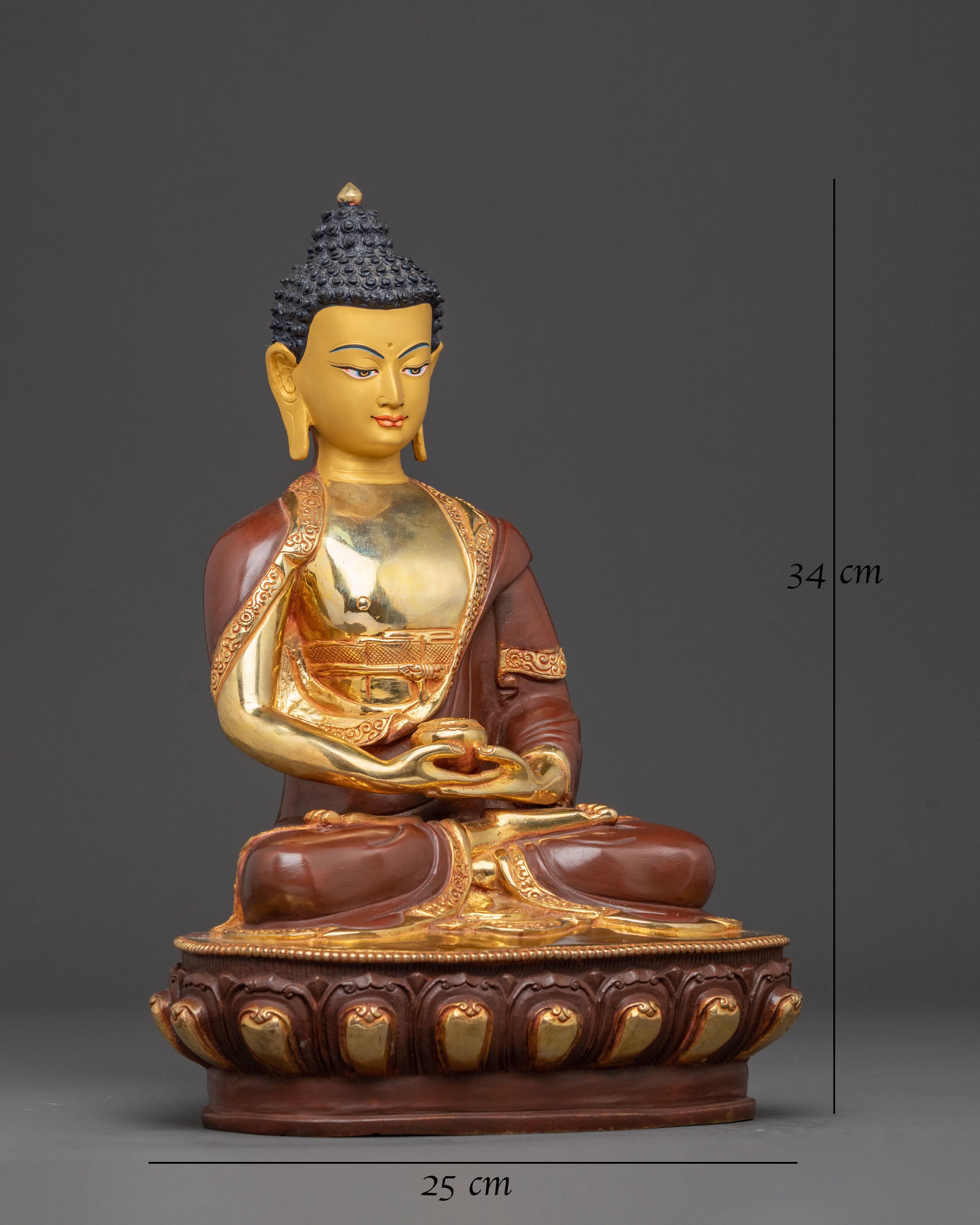 Golden Statue Set of Buddha Dharma and Sangha