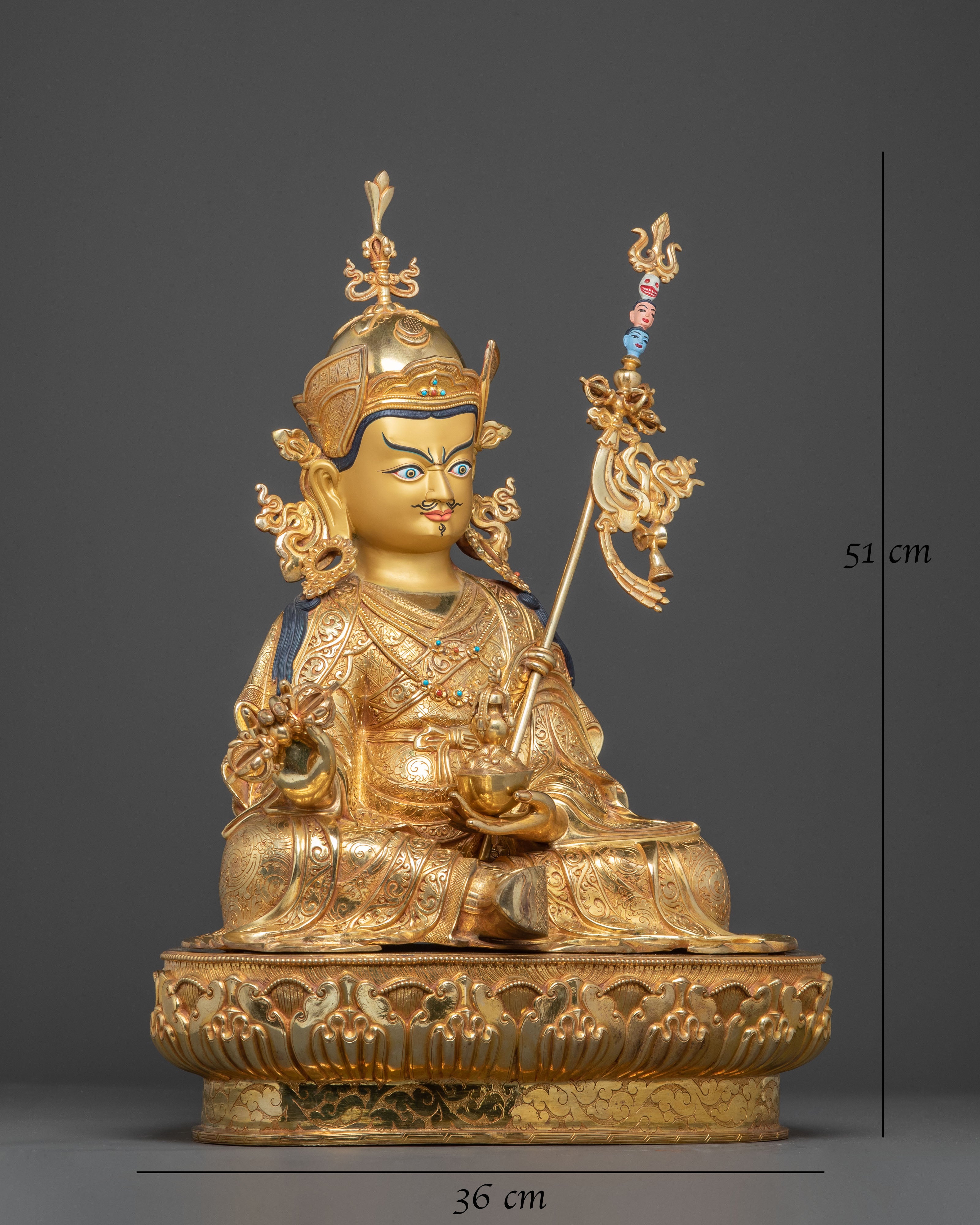 Radiant Traditional Padmasambhava Statue
