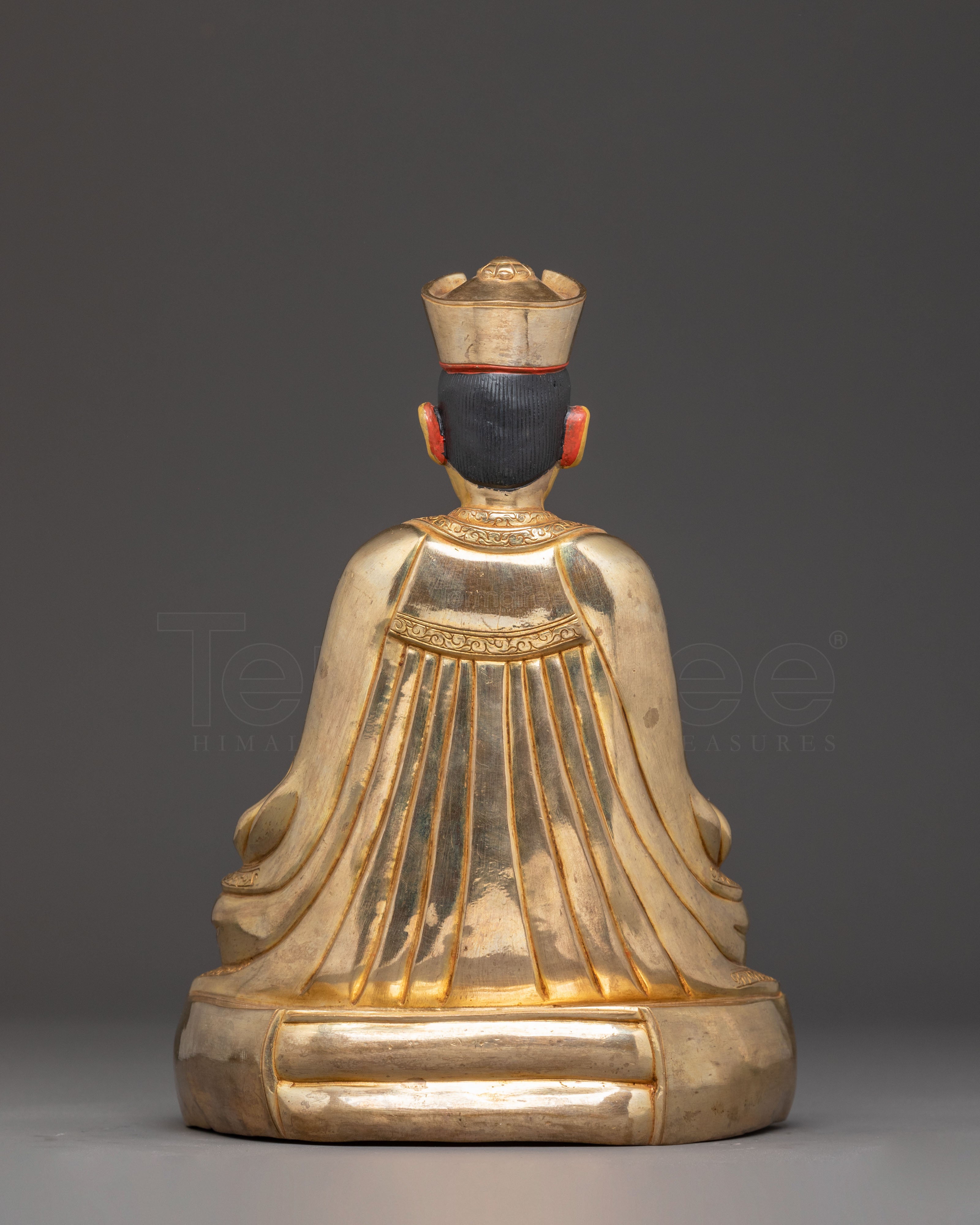 Handmade Karmapa Copper Body Statue | Gilded in 24K Gold