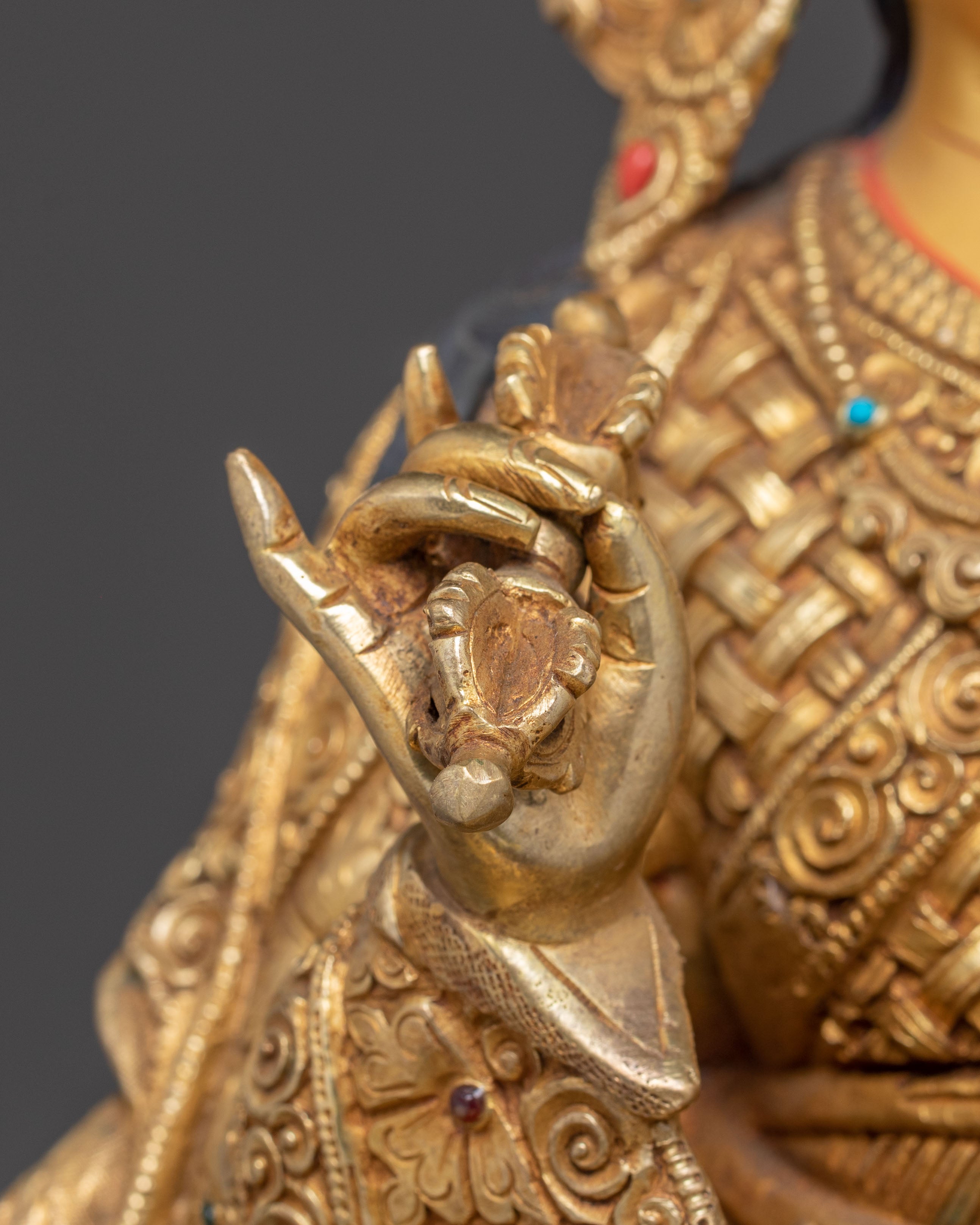 Guru Tsokye Dorje Handmade Statue with Torana : Lotus Born Master