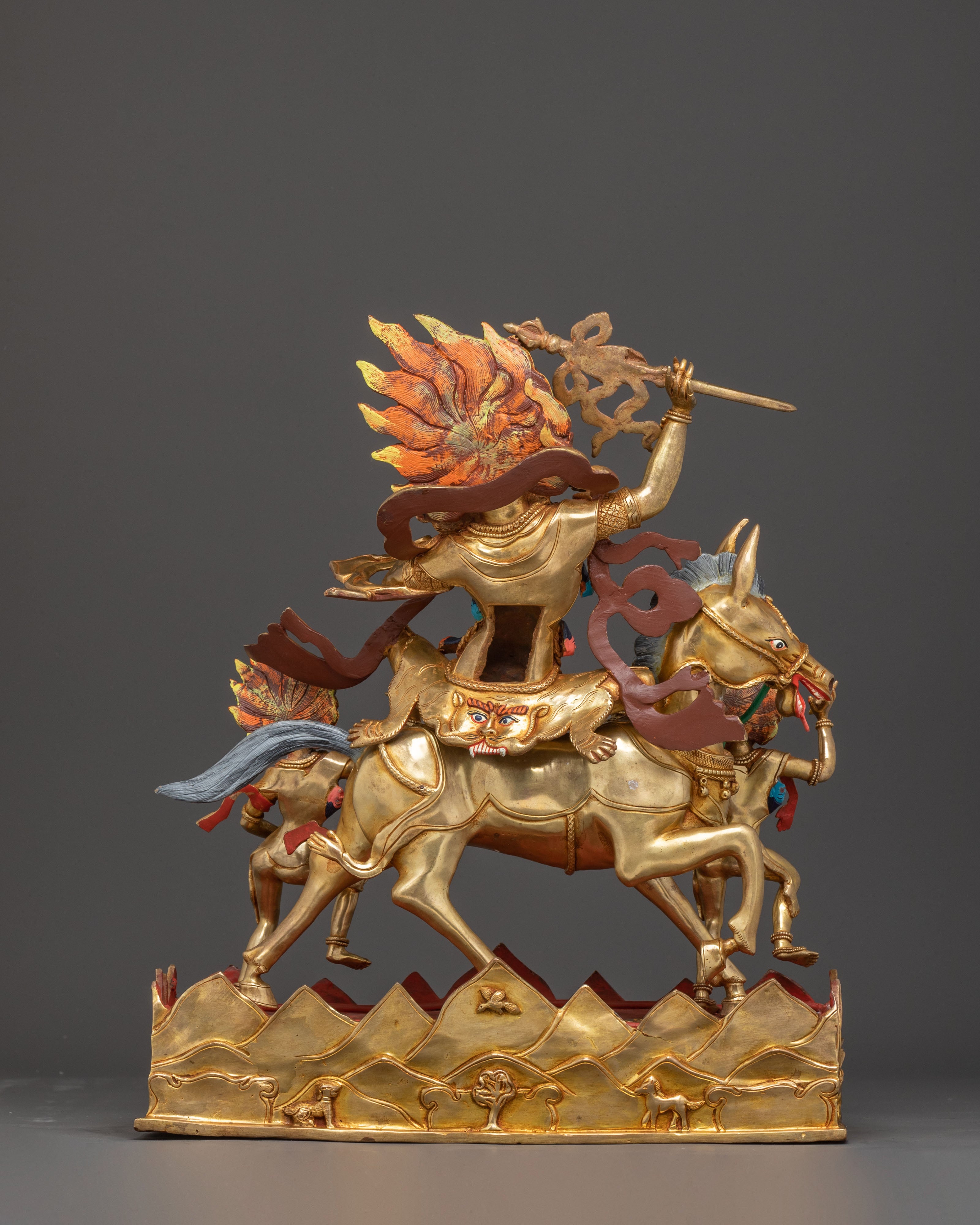 Handcrafted Palden Lhamo Golden Statue – Radiant Protector