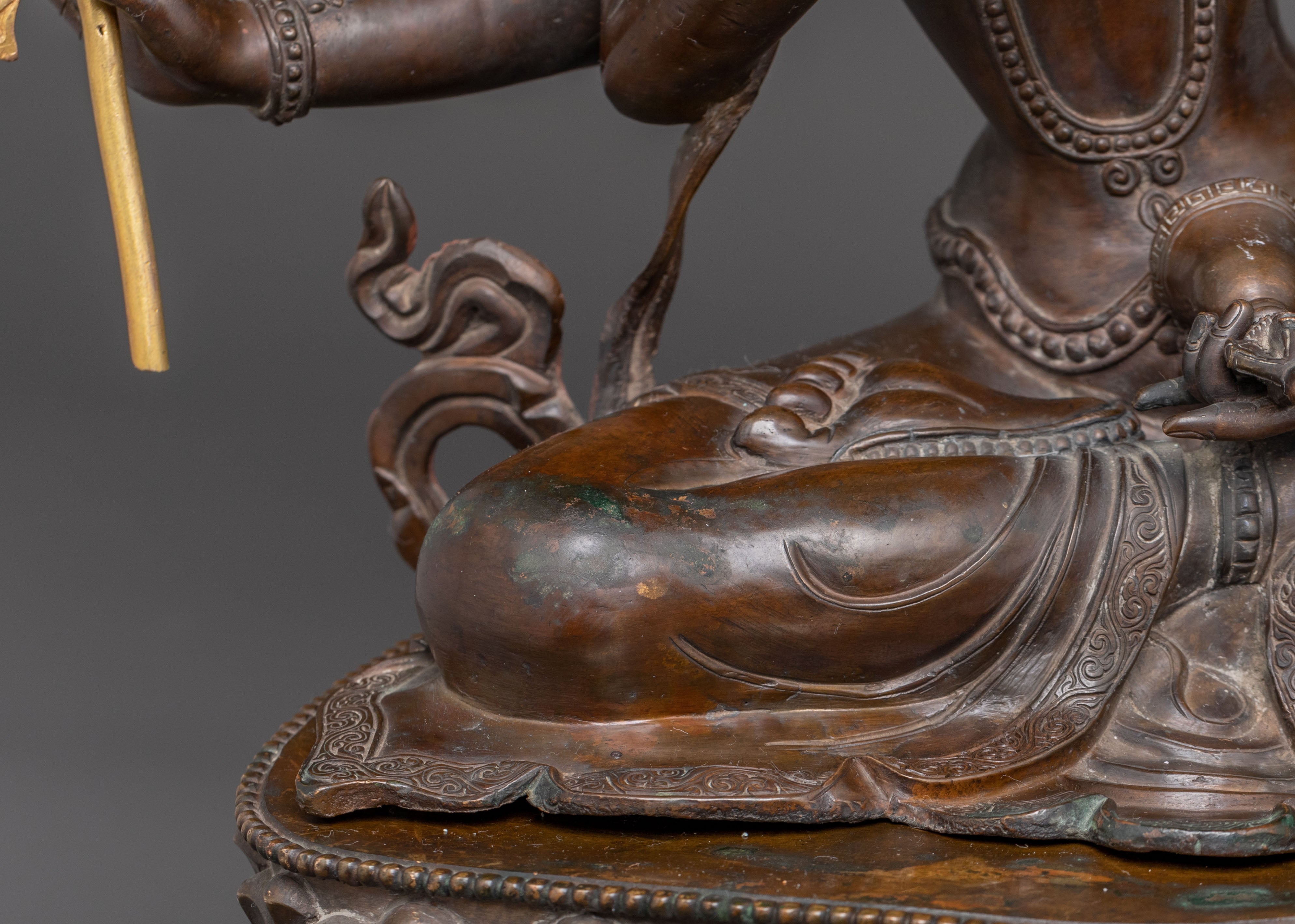 Handcrafted Maha Vajrasattva Oxidized Statue | Symbol of Purity
