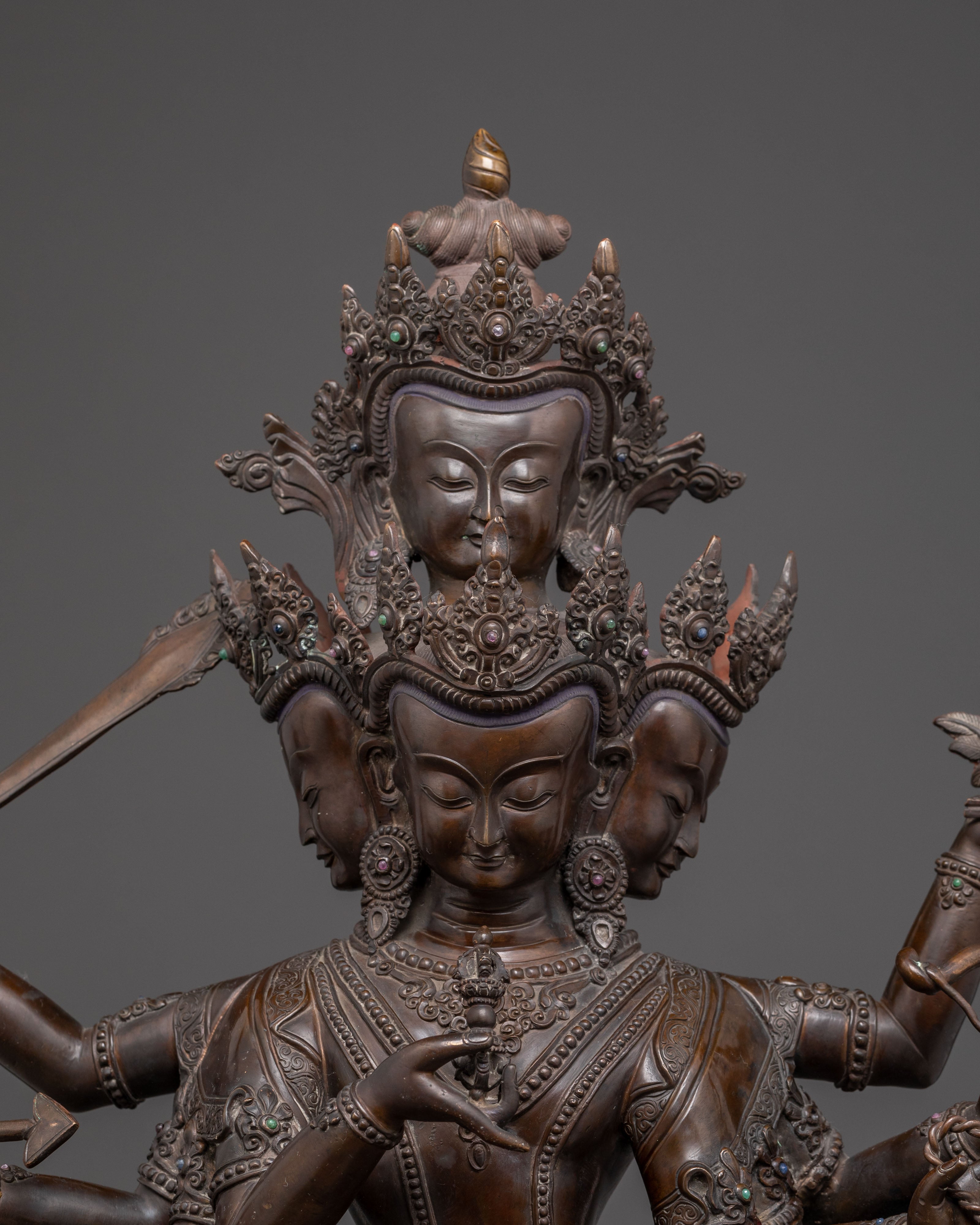 Handcrafted Maha Vajrasattva Oxidized Statue | Symbol of Purity