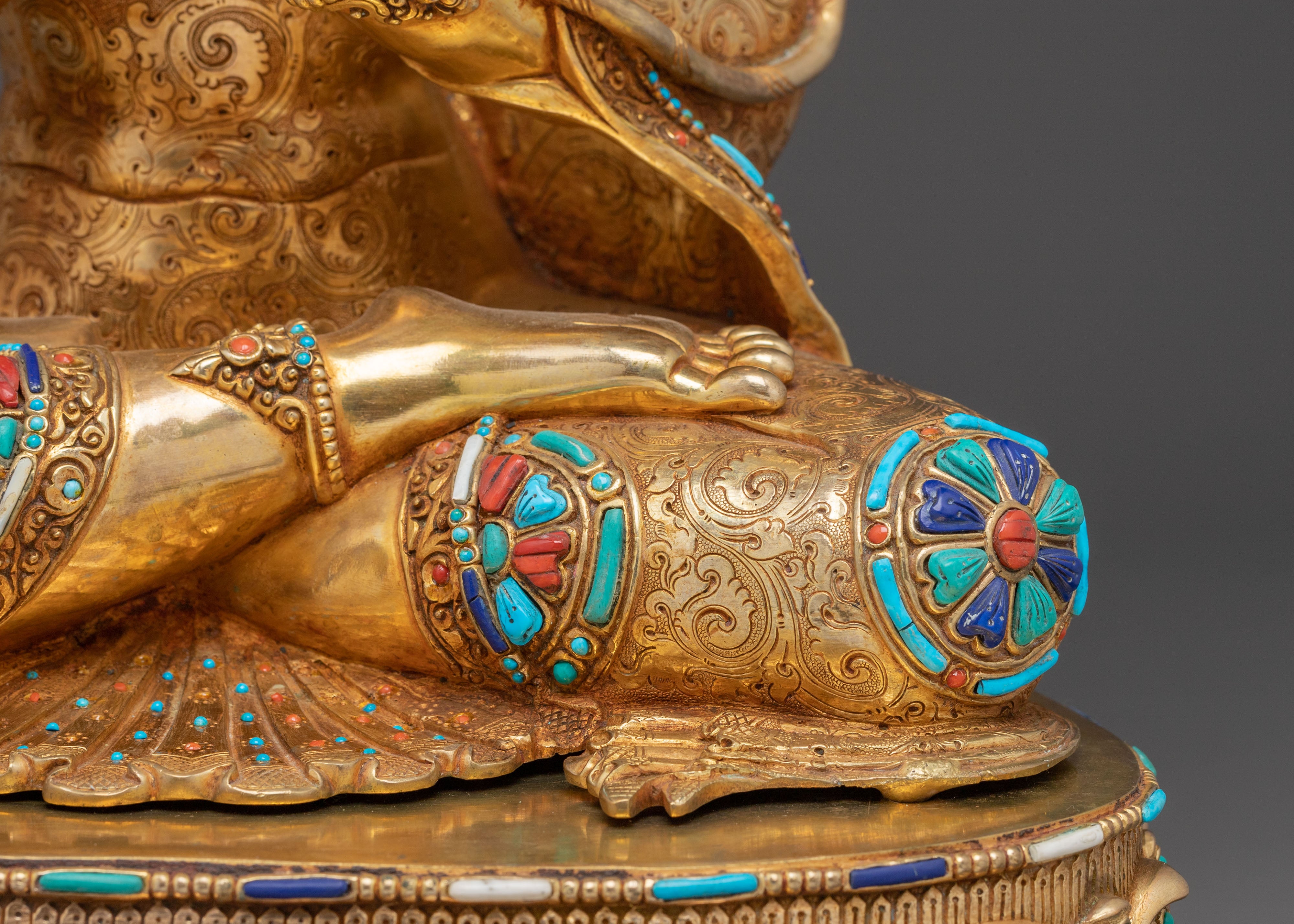 Handmade Maitreya Buddha Golden Statue – Radiant Nepalese Artistry