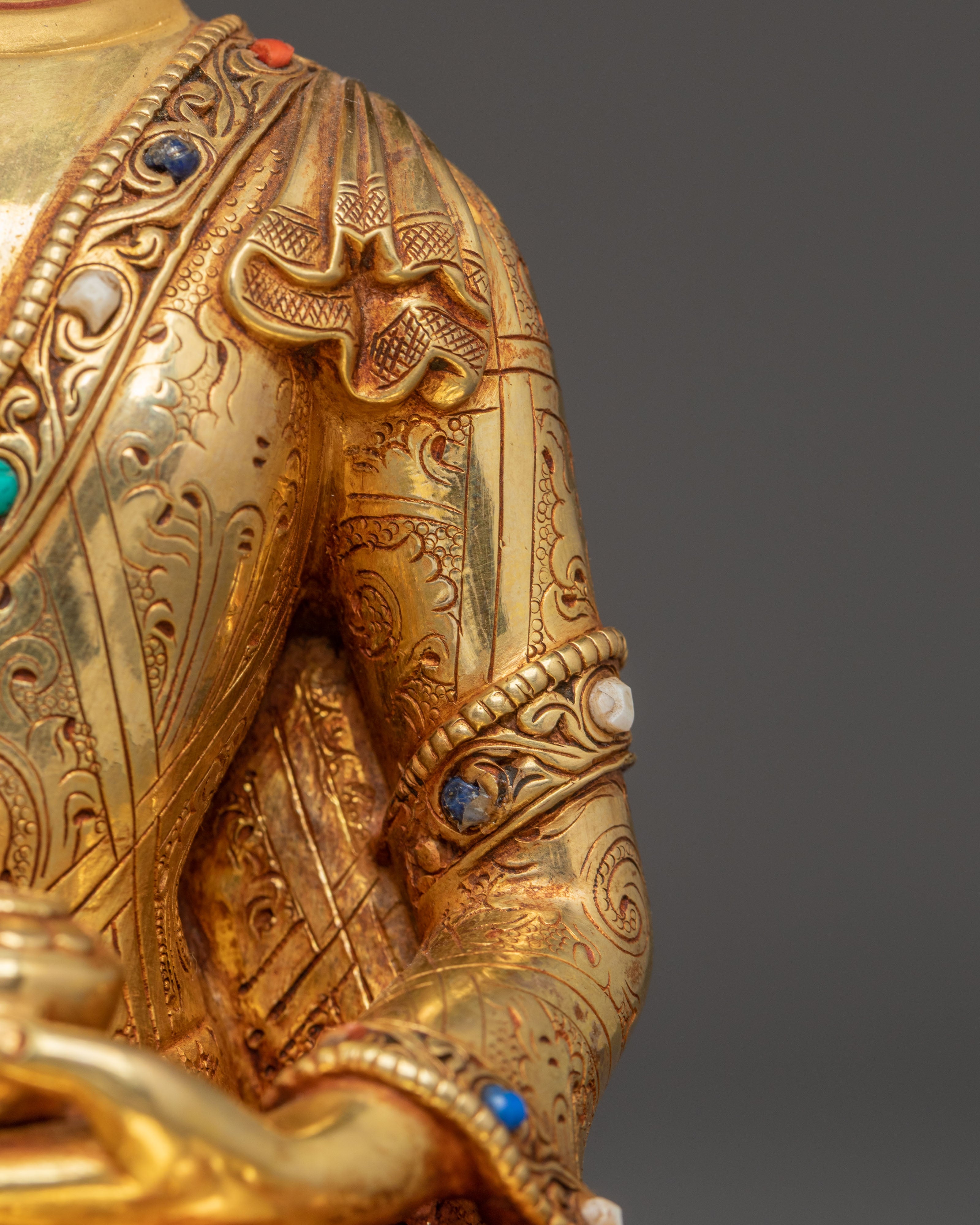 Buddha Trinity Golden Statue Set