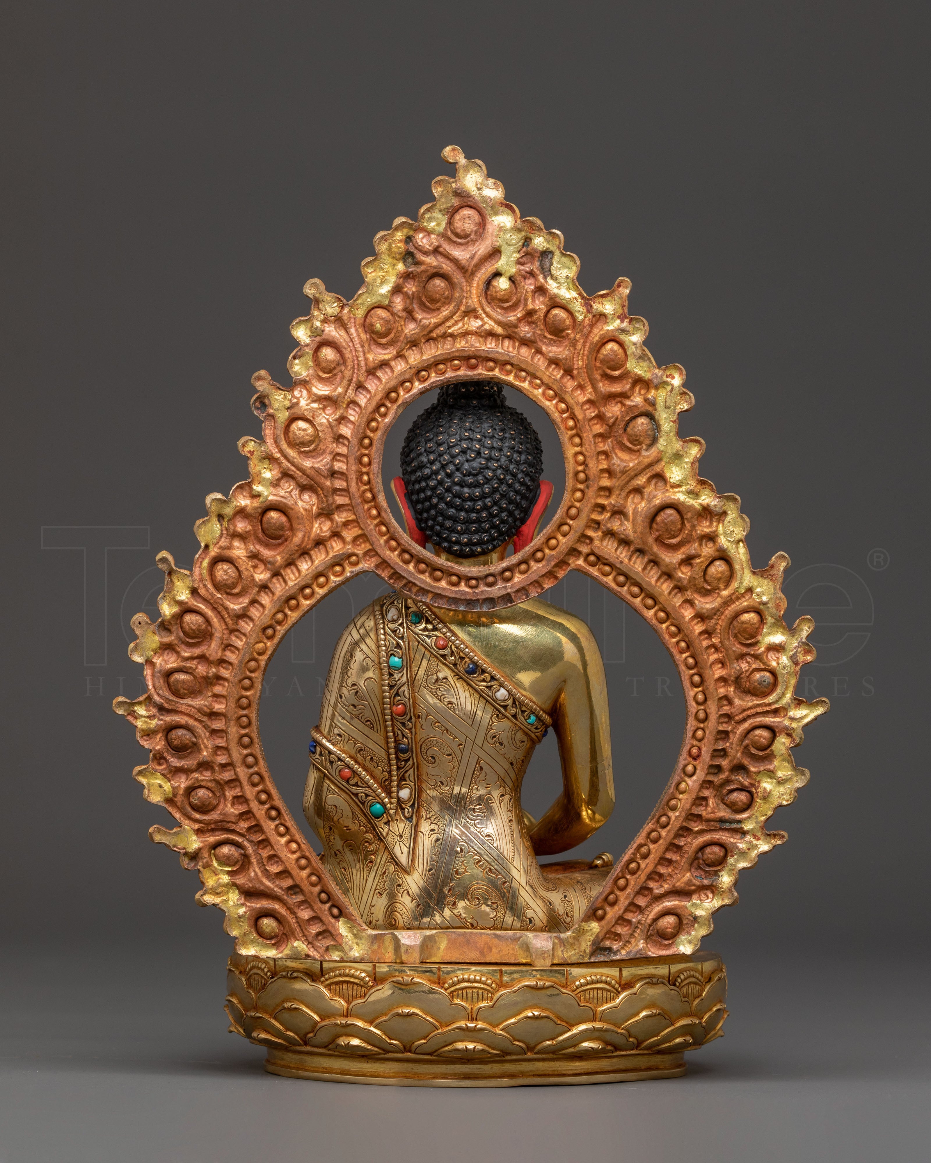 Pure Land Buddha Amitabha Golden Statue – Exquisite 24K Gilded Copper Art
