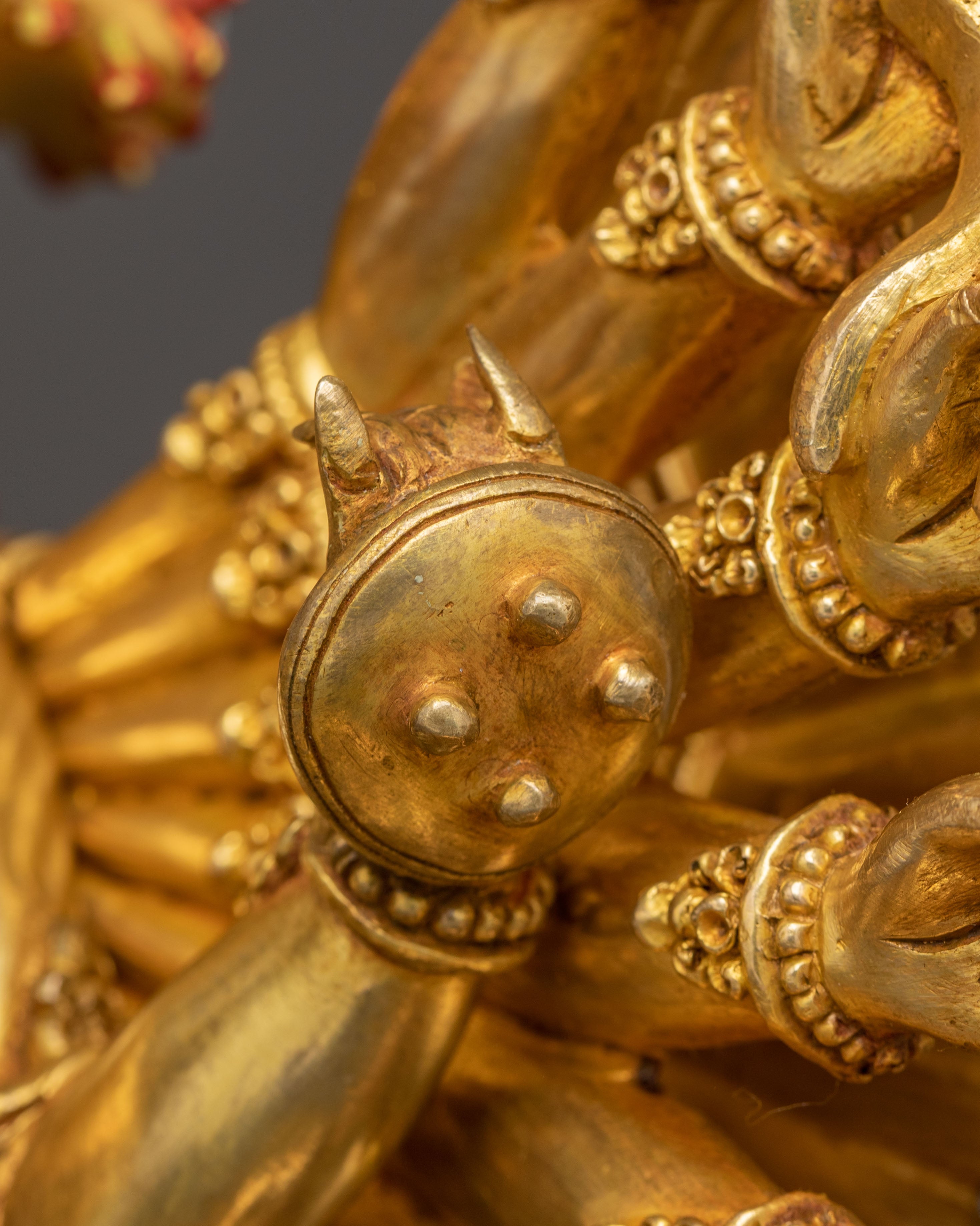 Yamantaka Statue Wrathful Form of Manjushri, Exquisitely Gilded