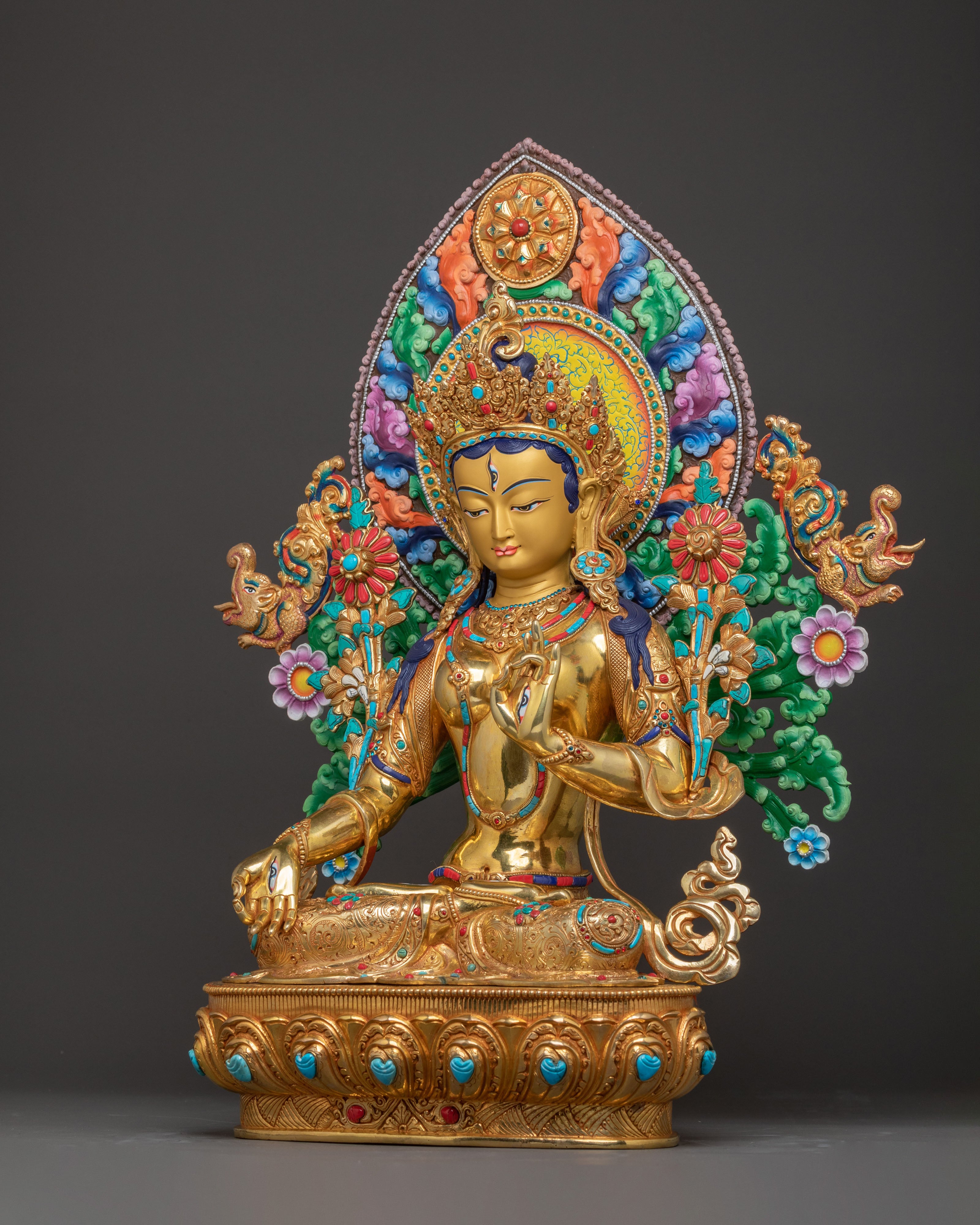 Sacred Healing Goddess White Tara Statue