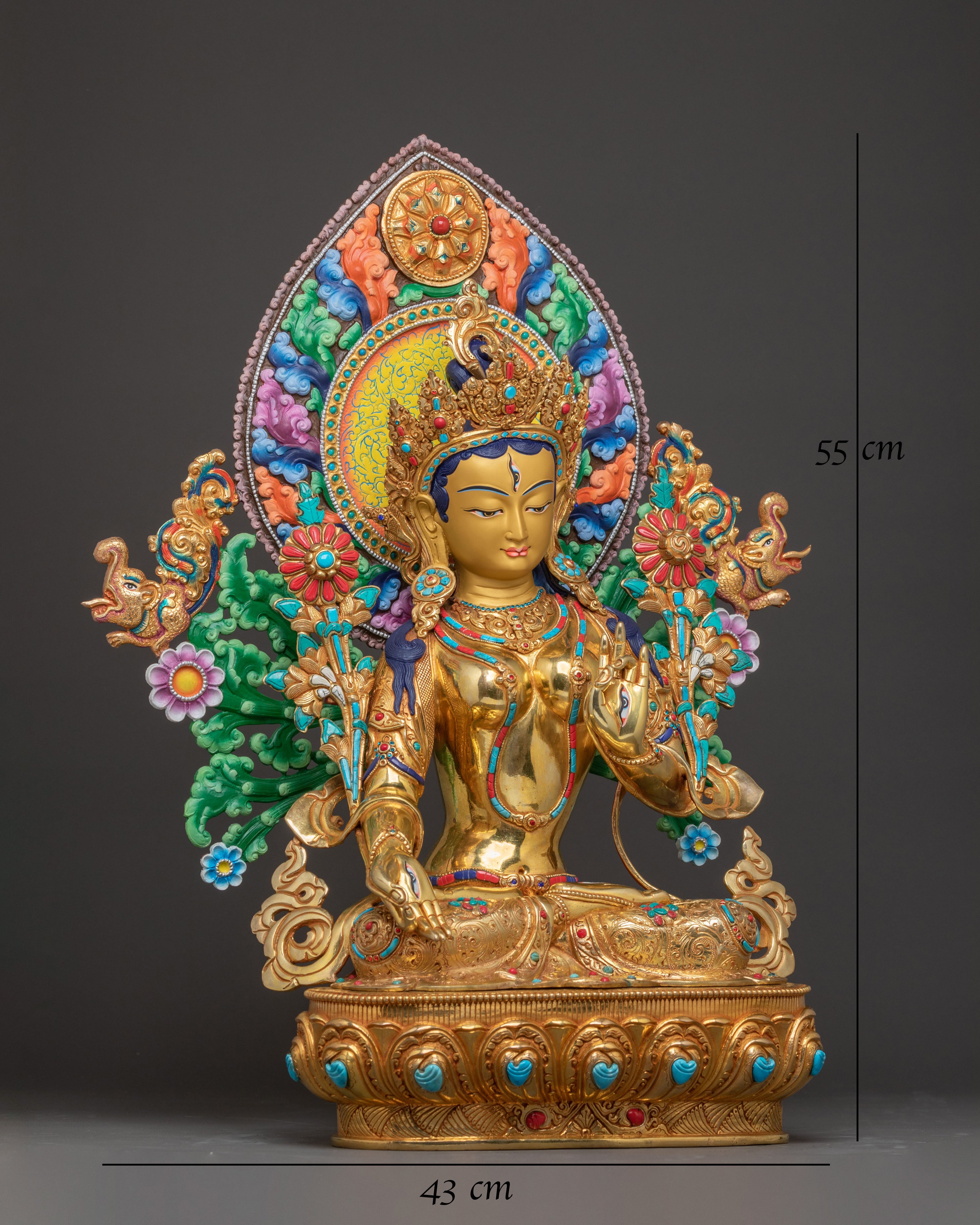 Sacred Healing Goddess White Tara Statue