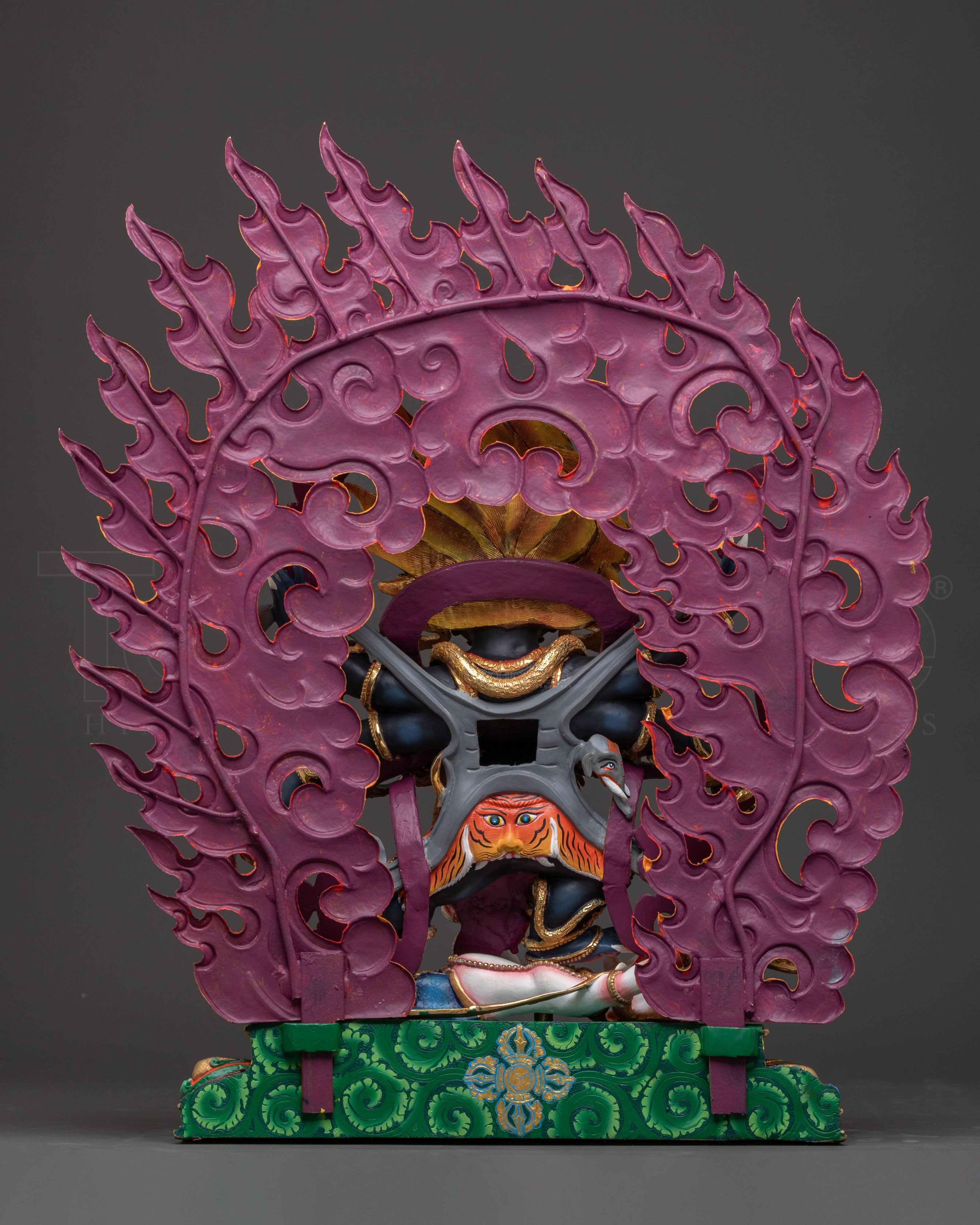 Tibetan Six Armed Mahakala Figurine | Sacred Spiritual Decor