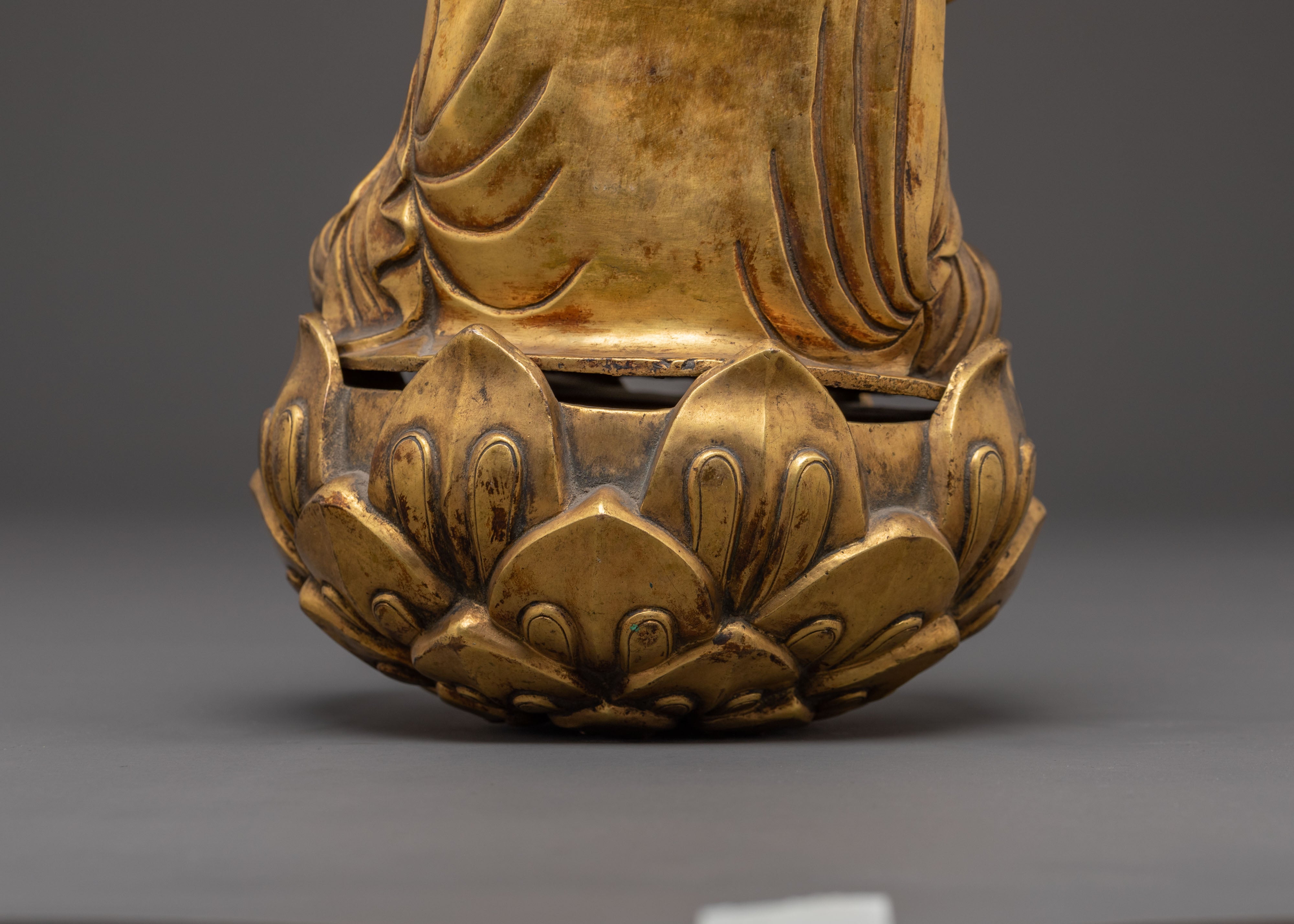 Shakyamuni with Disciples Statue – Antique Copper Finish