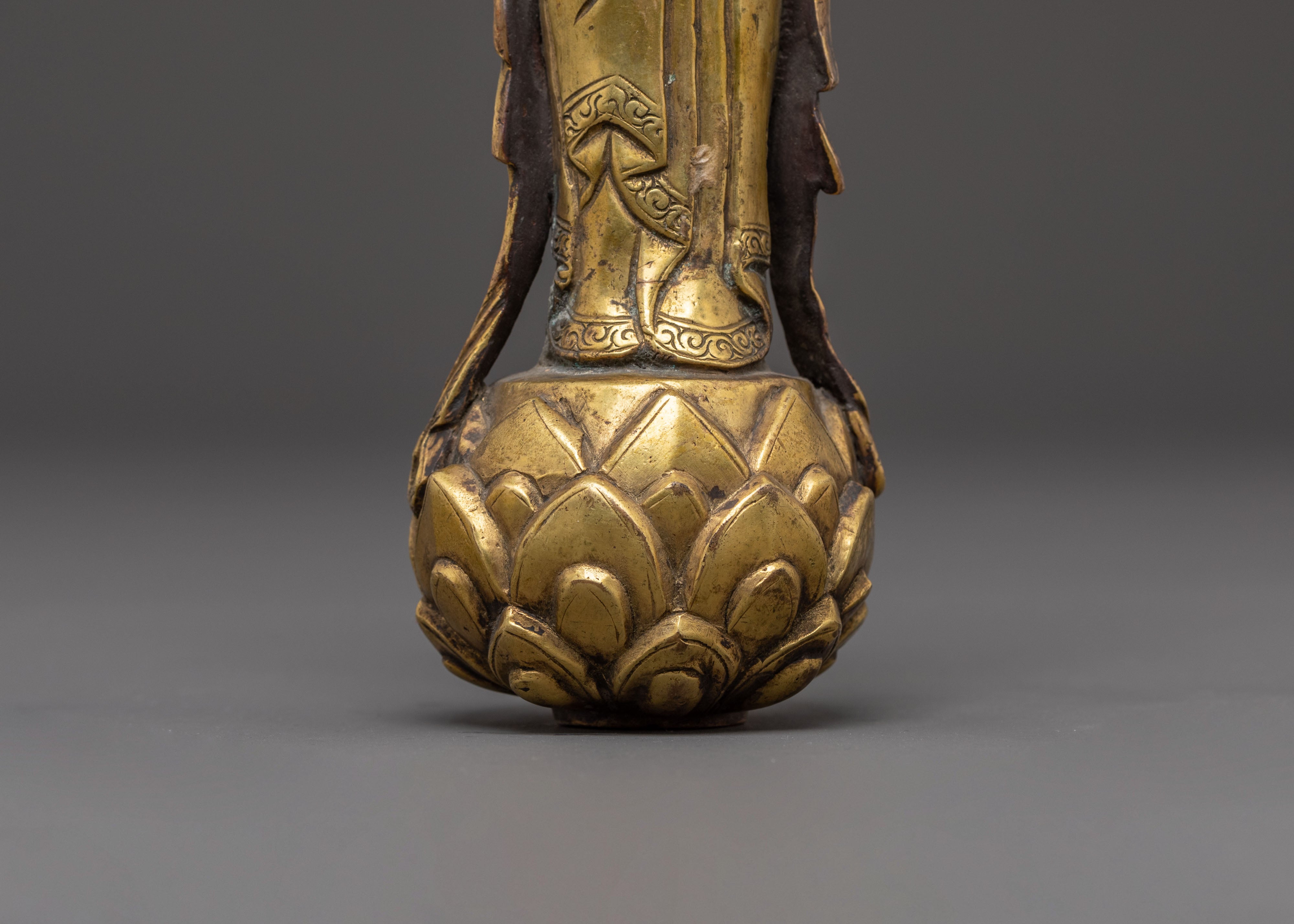 Shakyamuni with Disciples Statue – Antique Copper Finish