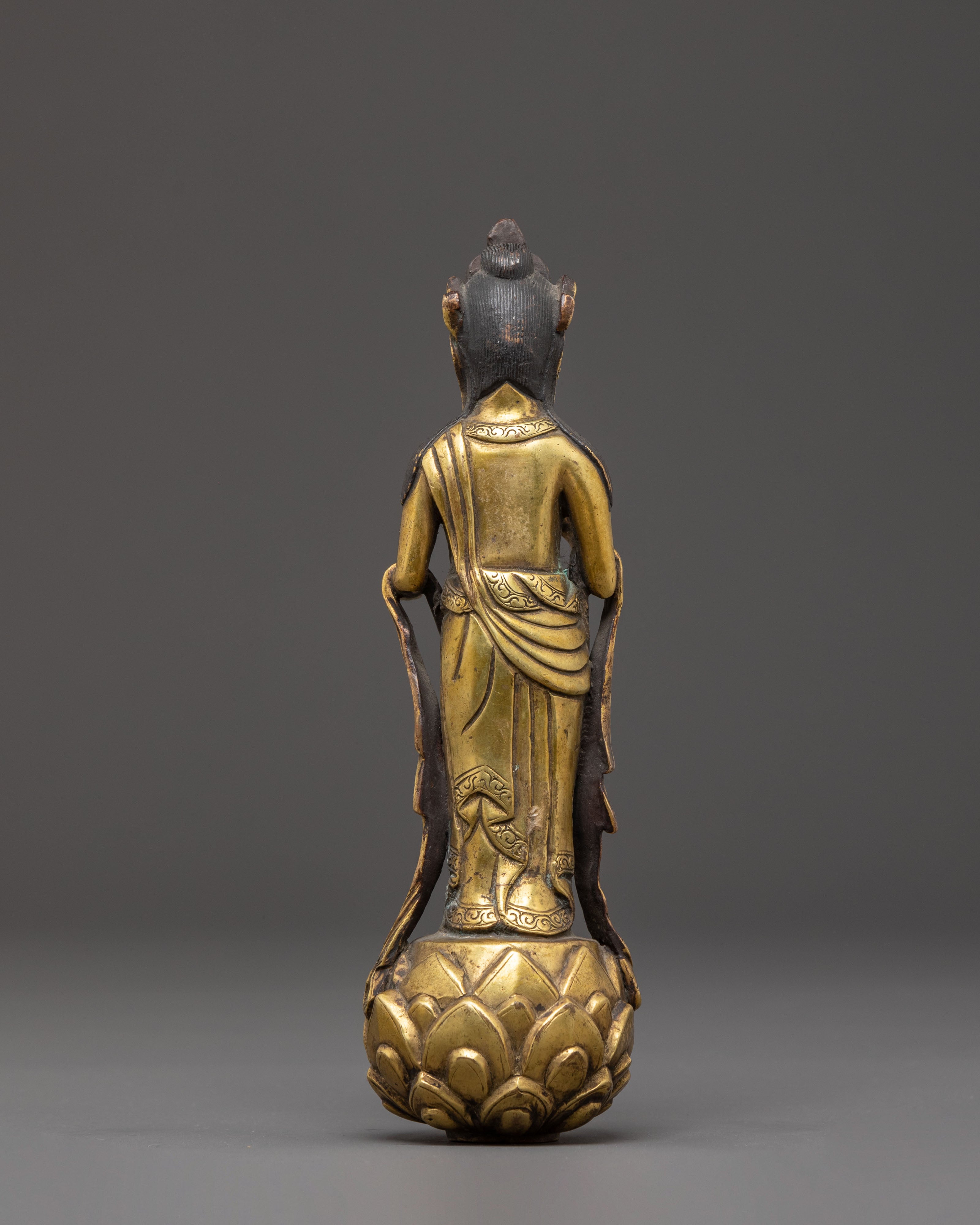 Shakyamuni with Disciples Statue – Antique Copper Finish