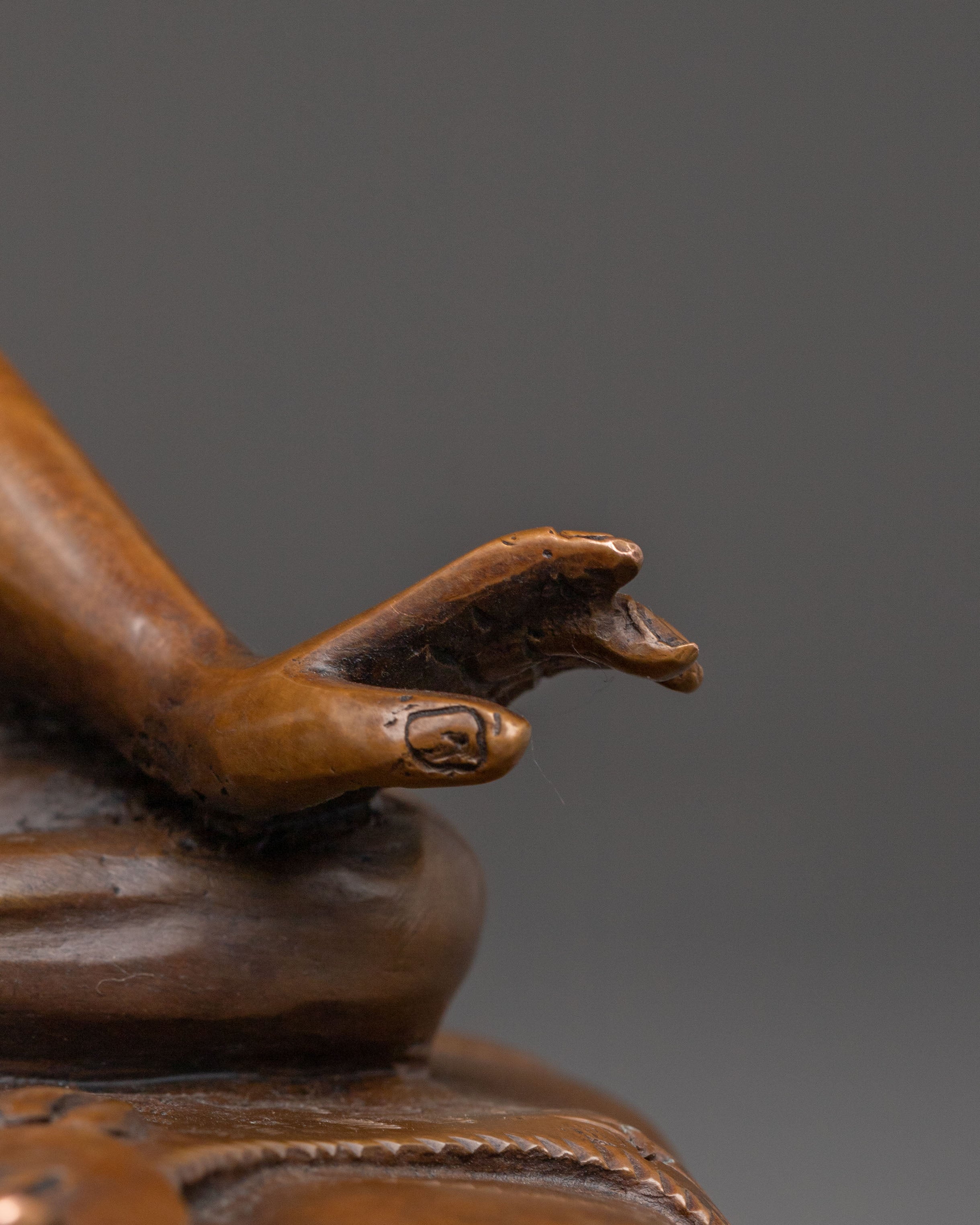 Oxidized Copper Milarepa Statue – Ascetic’s Wisdom