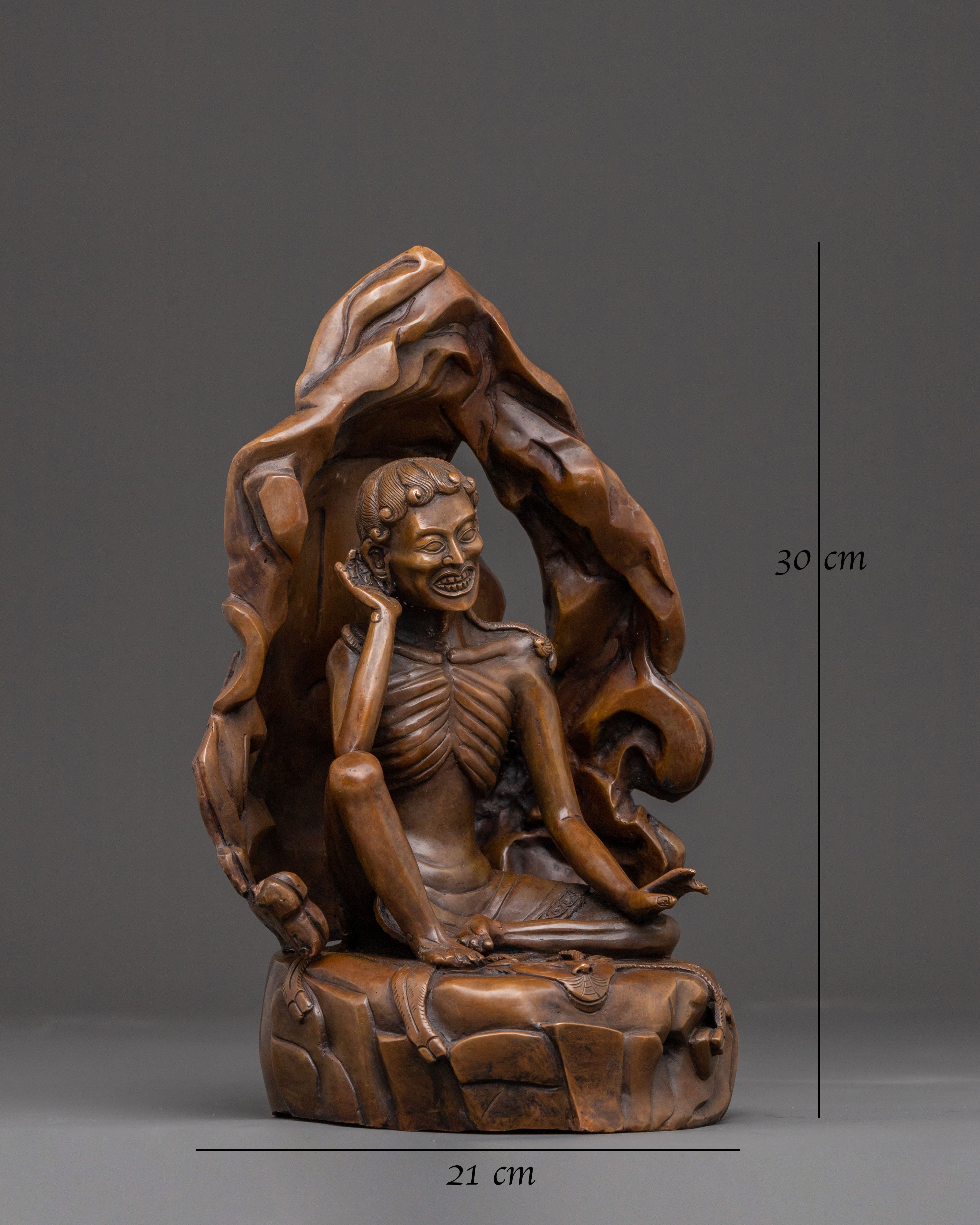 Oxidized Copper Milarepa Statue – Ascetic’s Wisdom