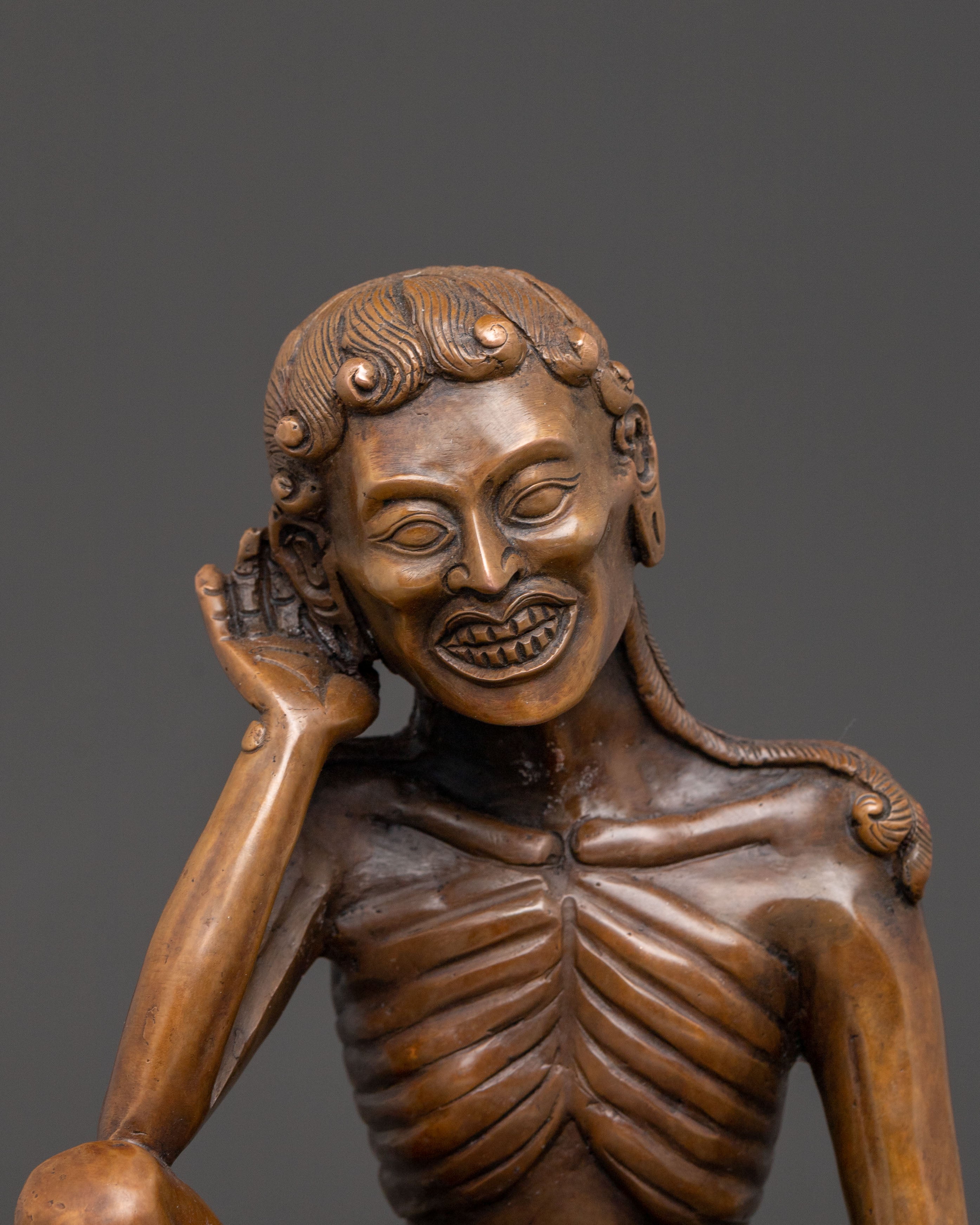 Oxidized Copper Milarepa Statue – Ascetic’s Wisdom