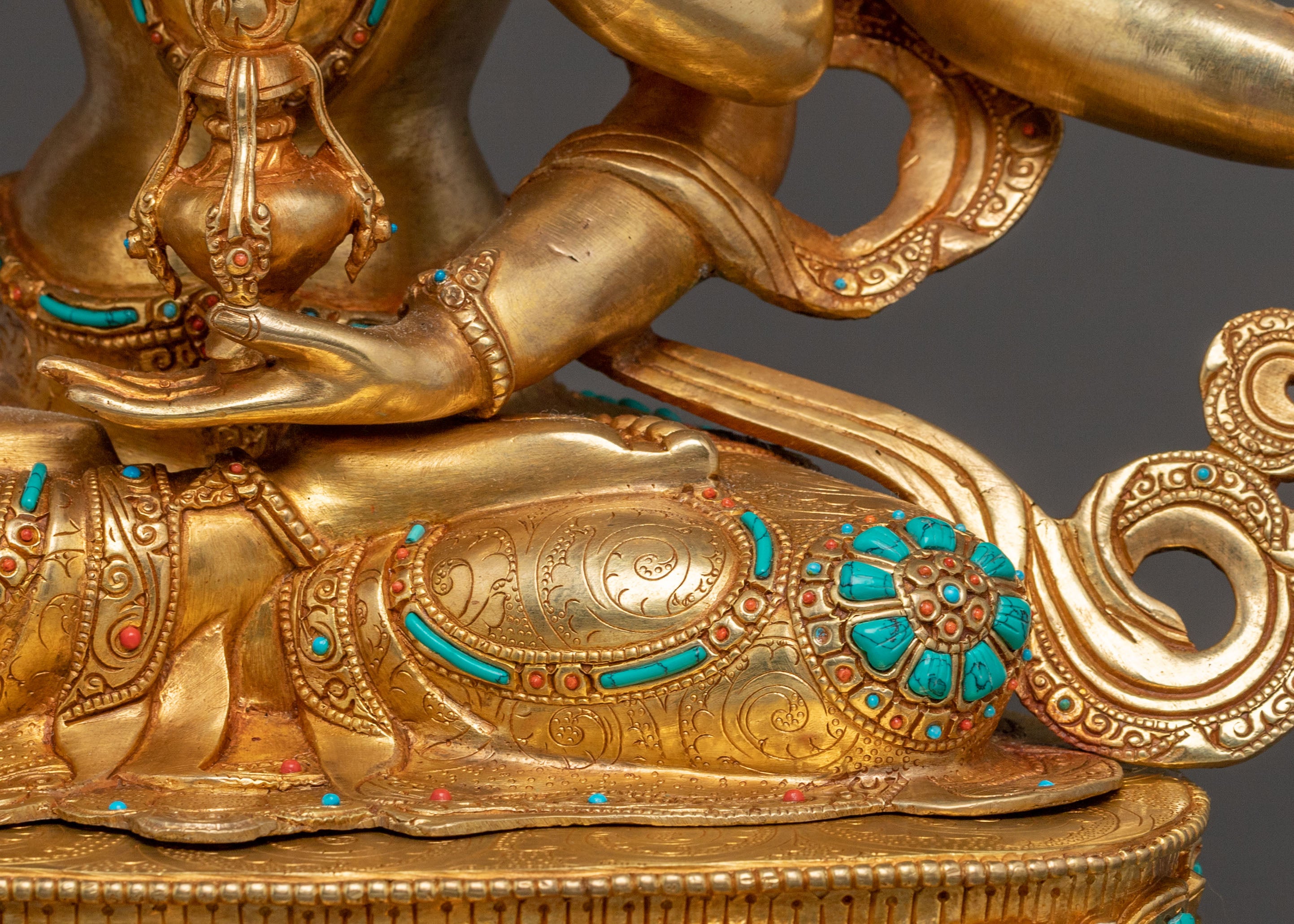 Golden Copper Namgyalma Statue | Supreme Long Life Deity