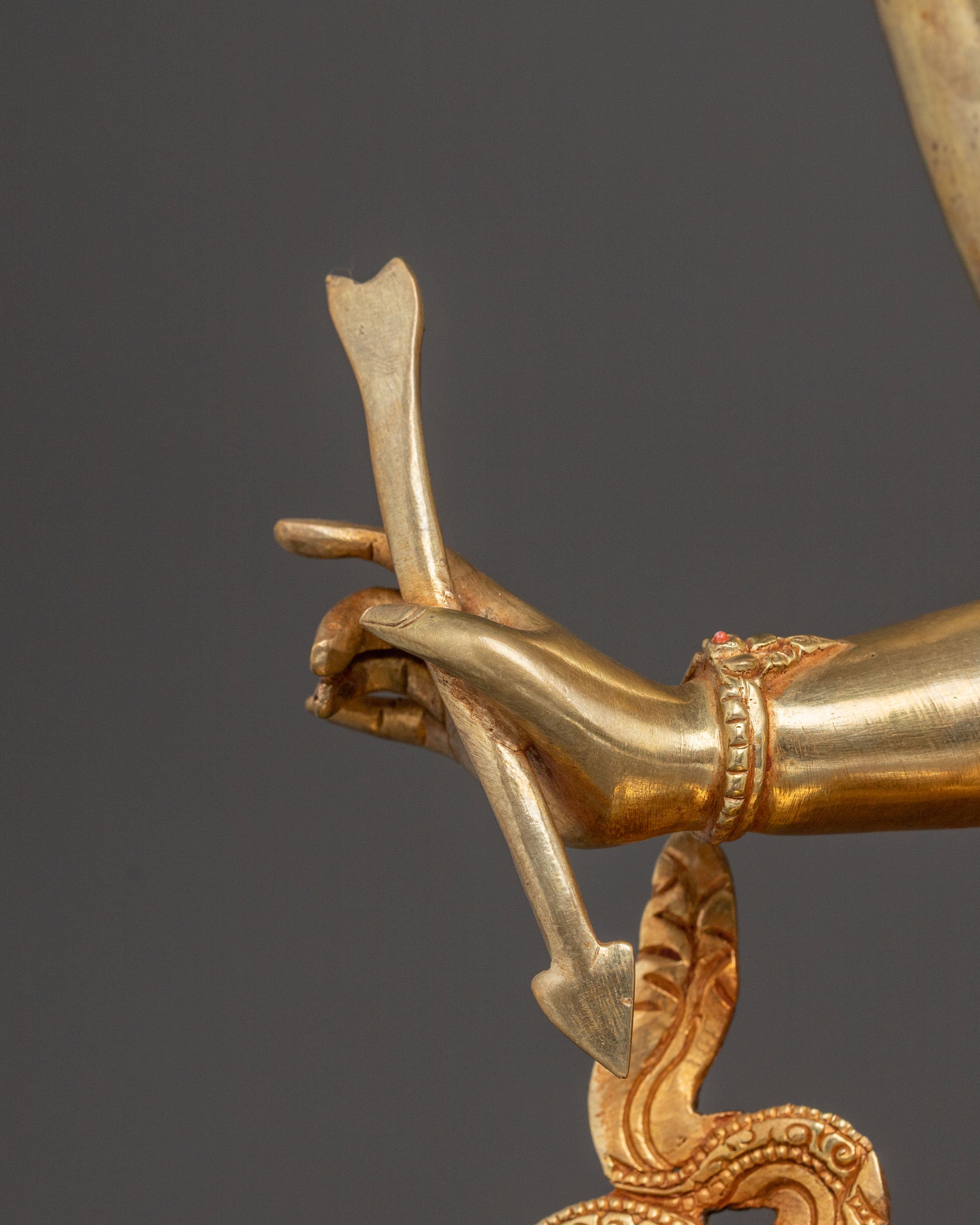 Golden Copper Namgyalma Statue | Supreme Long Life Deity