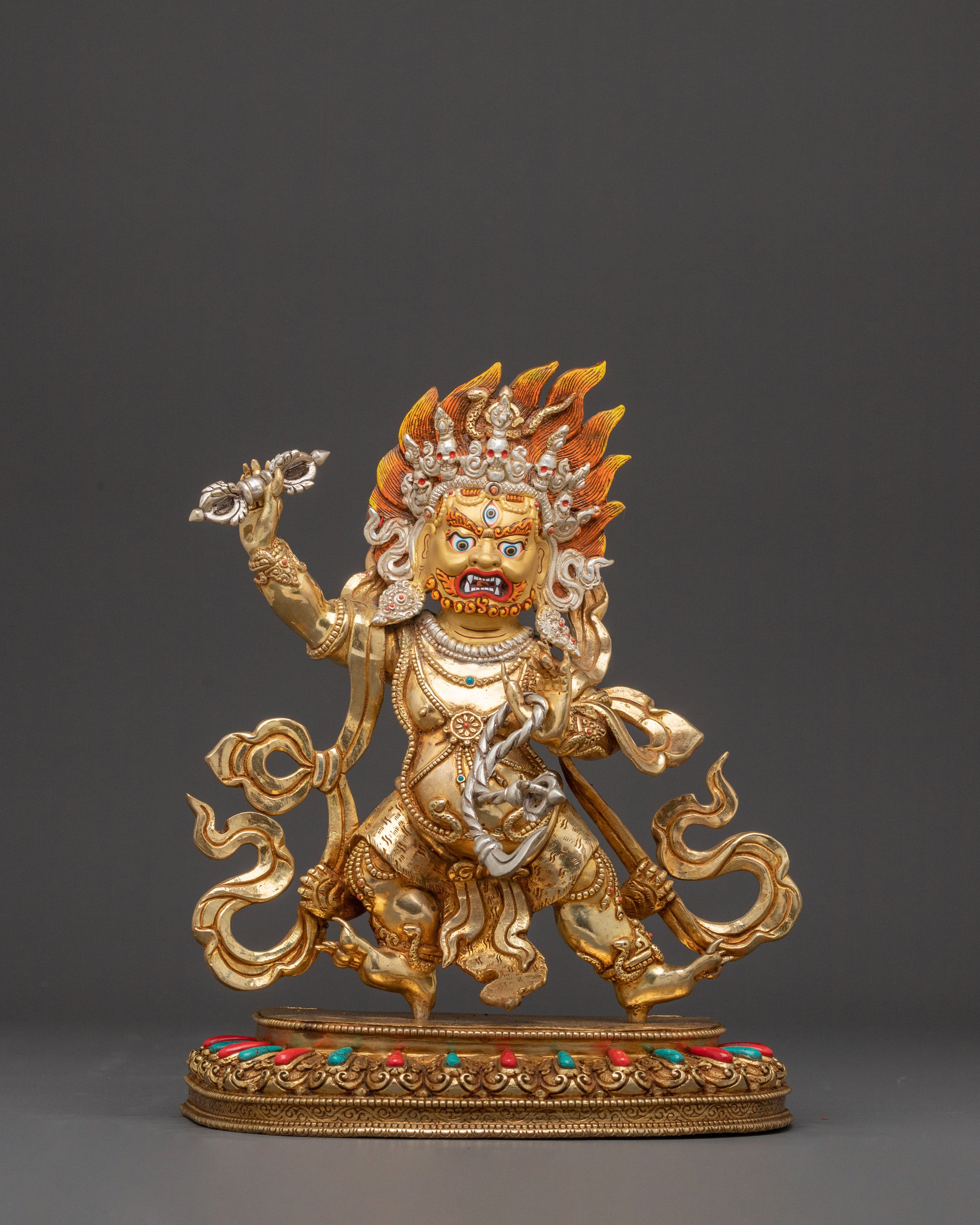 Vajrapani Handcrafted Statue | 24K Gold Gilded Art