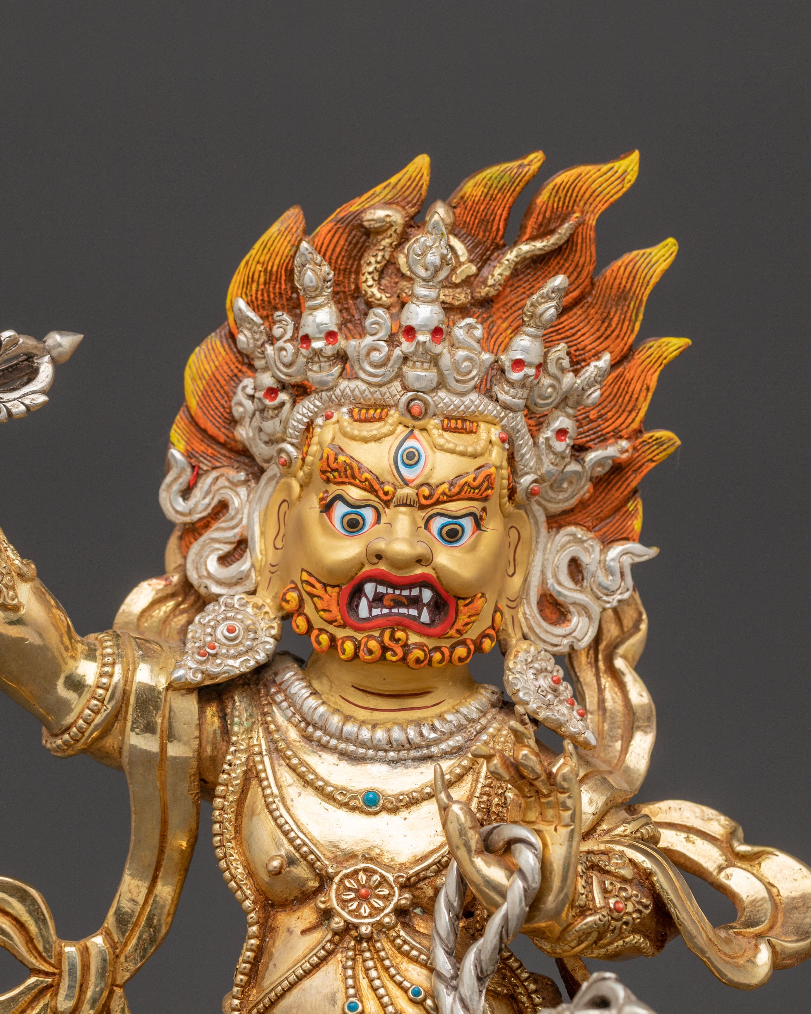 Vajrapani Handcrafted Statue | 24K Gold Gilded Art