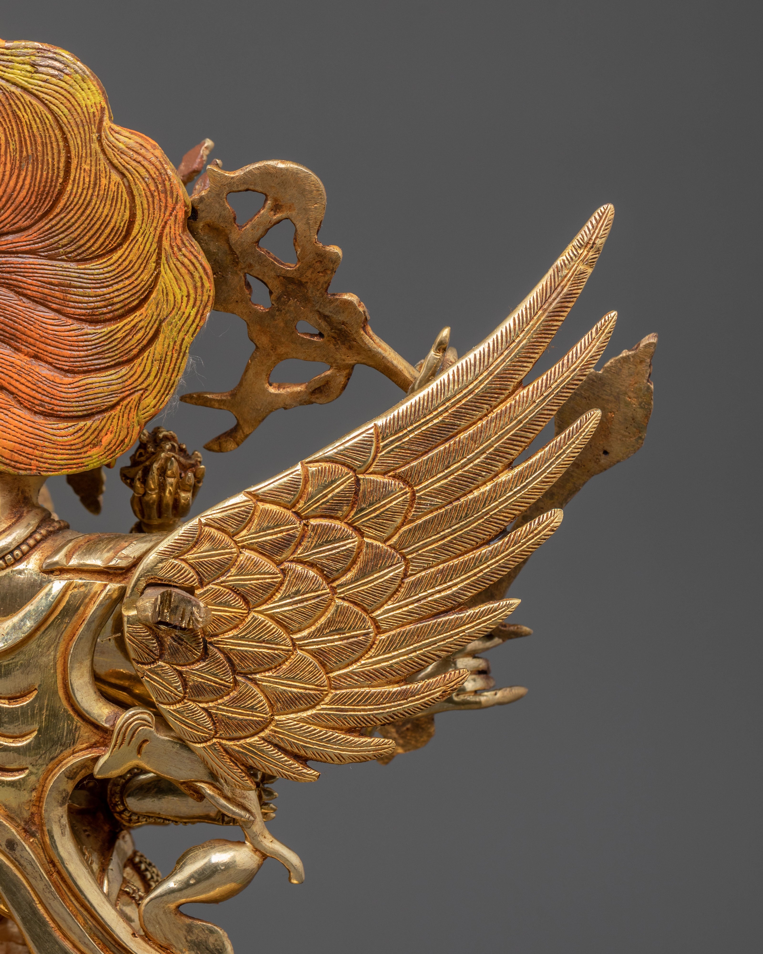 Hayagriva Handcrafted Statue | 24K Gold Gilded Copper