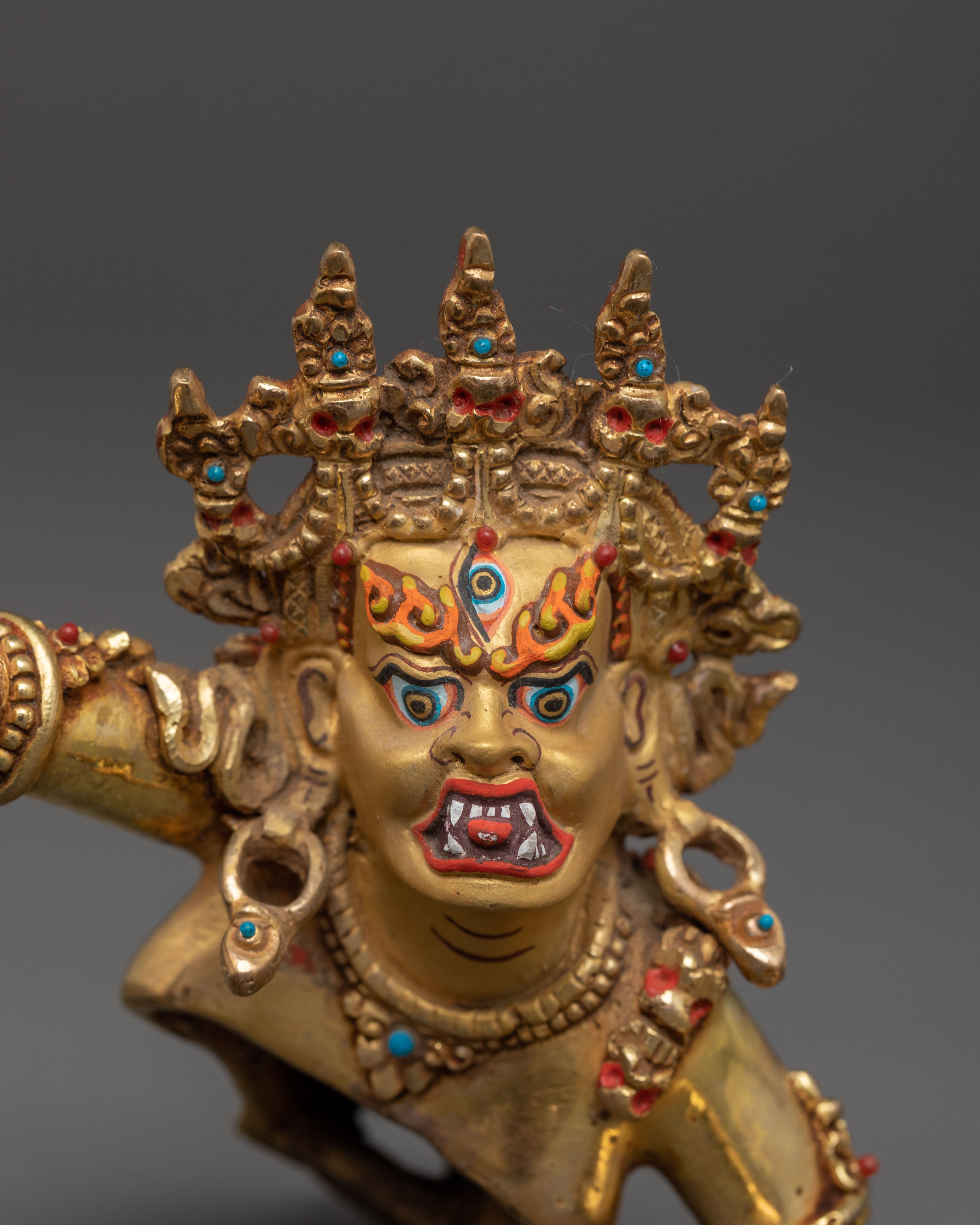 Hayagriva Handcrafted Statue | 24K Gold Gilded Copper