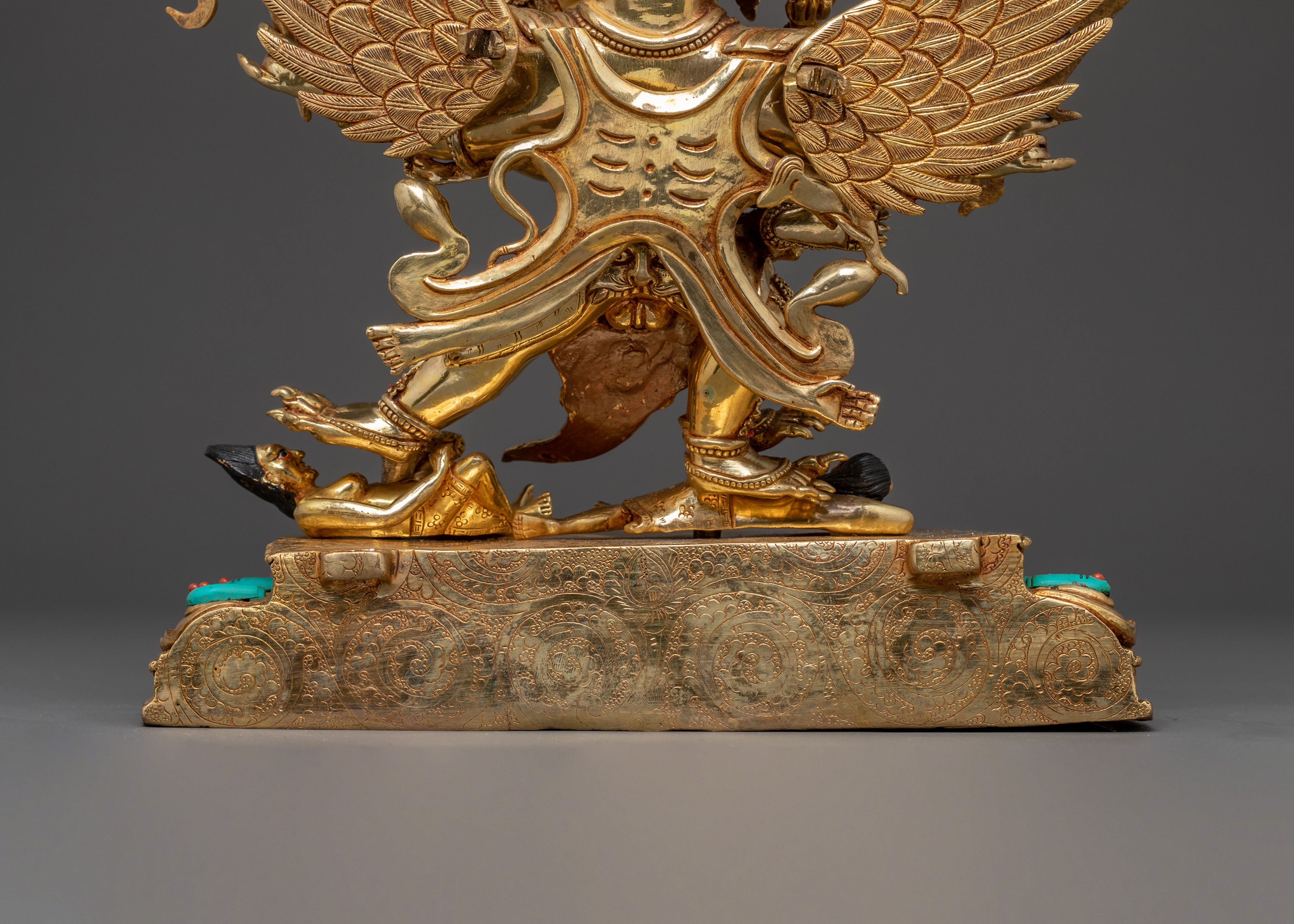 Hayagriva Handcrafted Statue | 24K Gold Gilded Copper