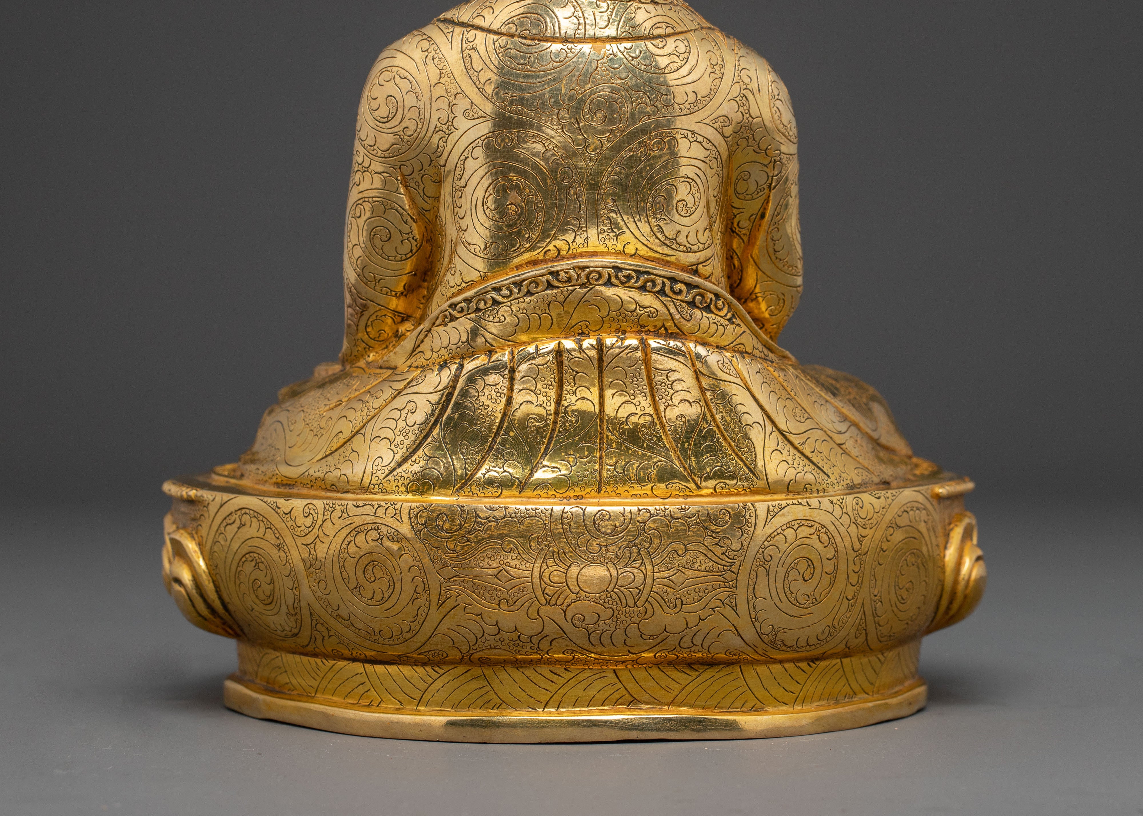 Sacred Shakya Masters Statue Set – 24K Gold Gilded Collection