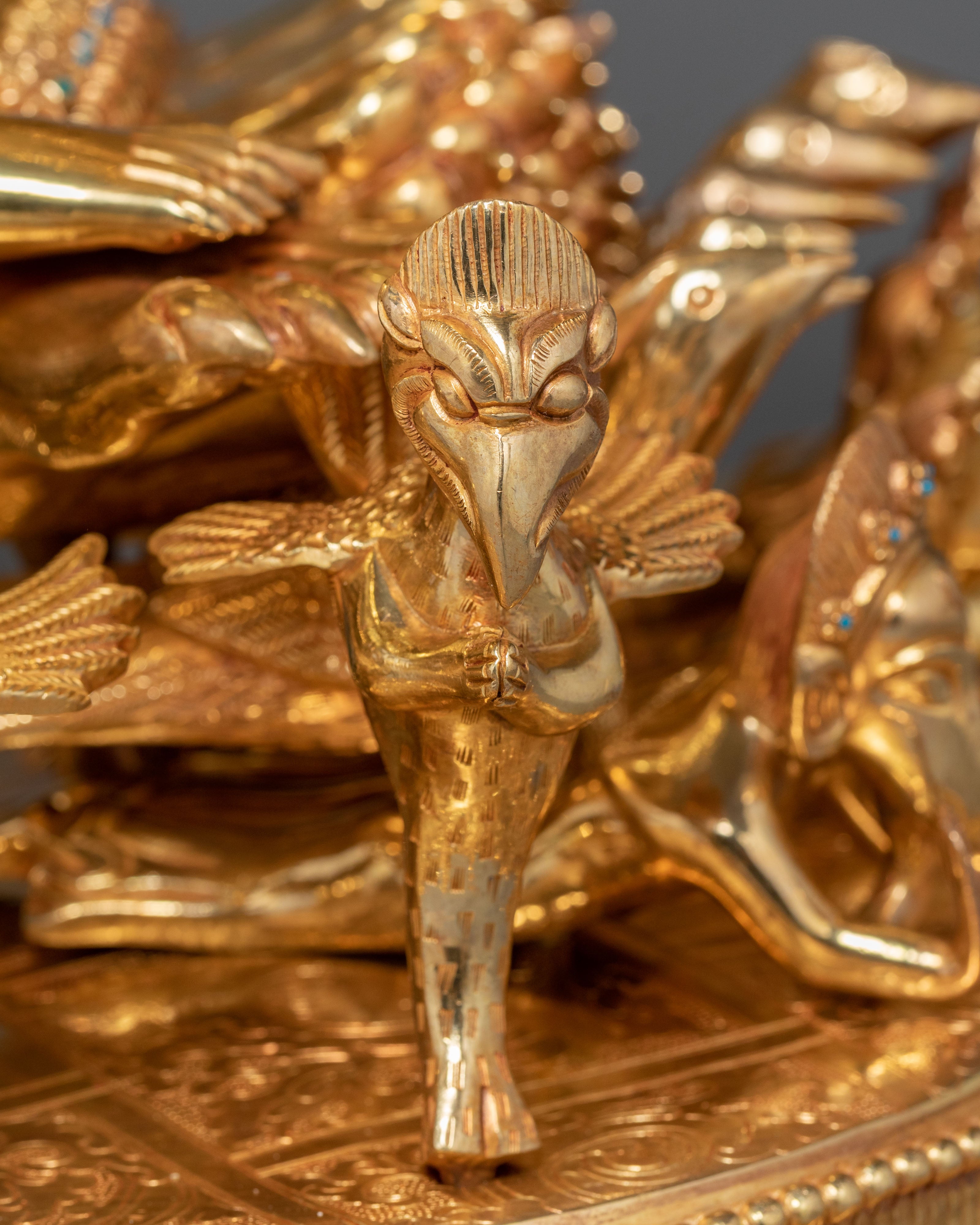 Yamantaka Fierce Protector Statue – 24K Gold Gilded Masterpiece